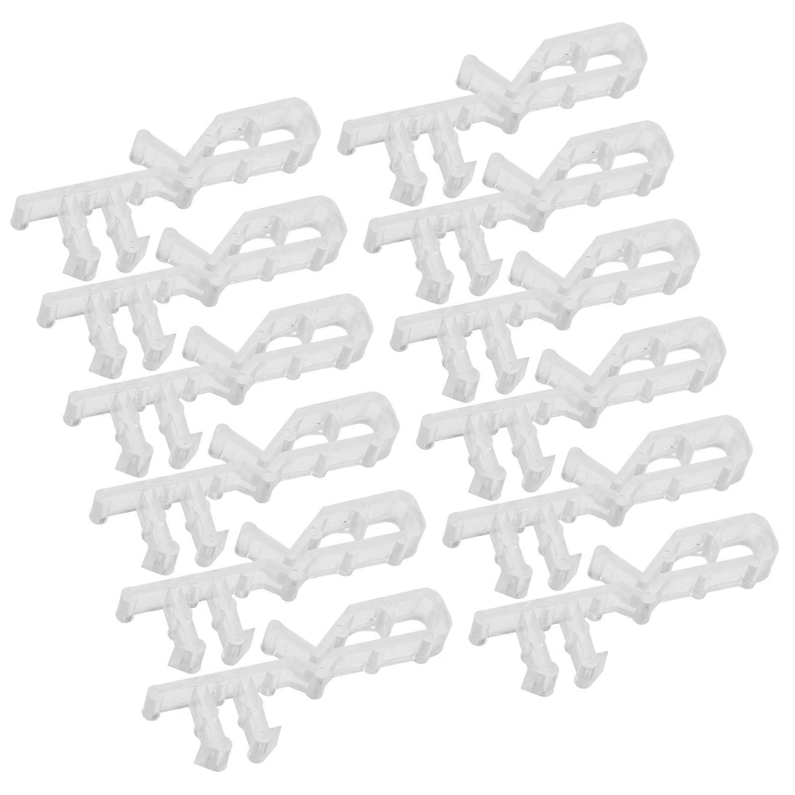 10Pcs Clear Valance Clips Replacement Hidden Curtain Accessories for Transparent Pom Retainers