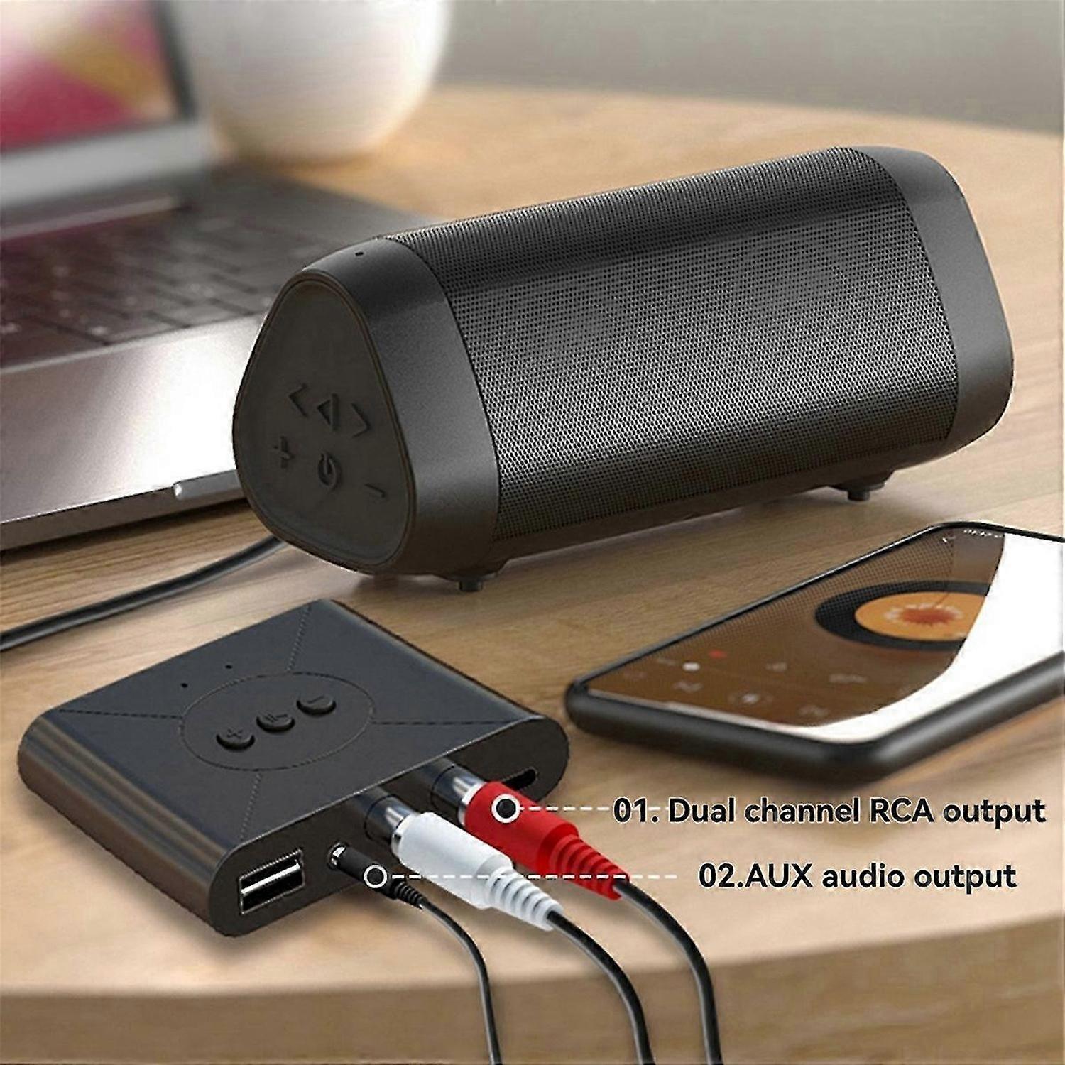 Bluetooth Receiver 5.3 Wireless Adapter AUX Mobile Phone Audio Output Old Style Audio Amplifier USB