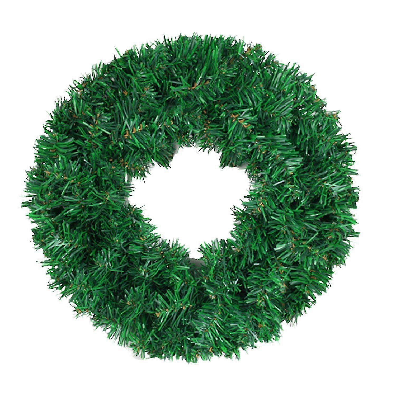 Christmas Wreath Green Artificial Spruce Wreath DIY Decor Indoor Outdoor Festive Wreath for Holiday