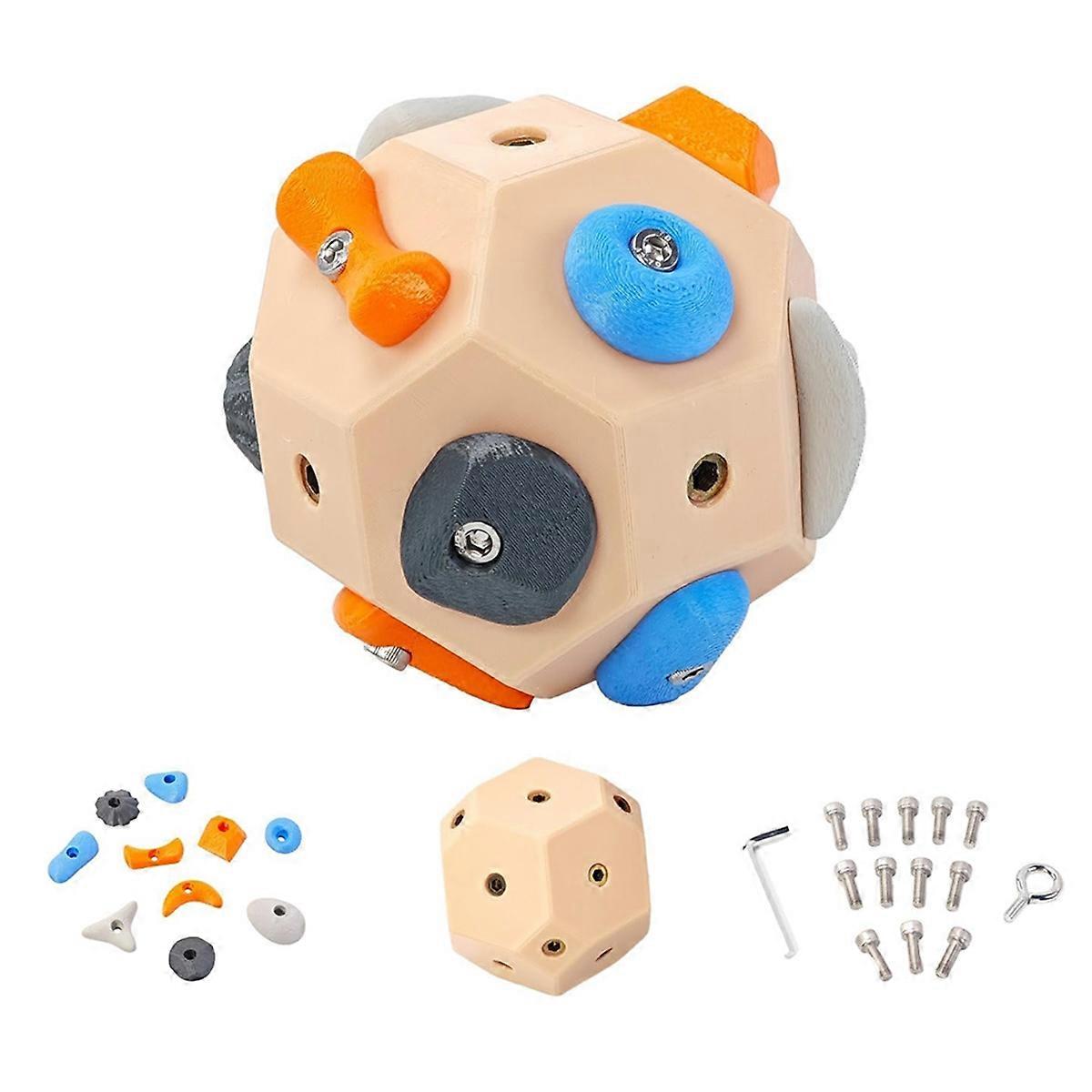 Handcrafted Rock Block,Build Strength and ,3D Rock Climbing Ball,Training Balls for Take It Out Anytime
