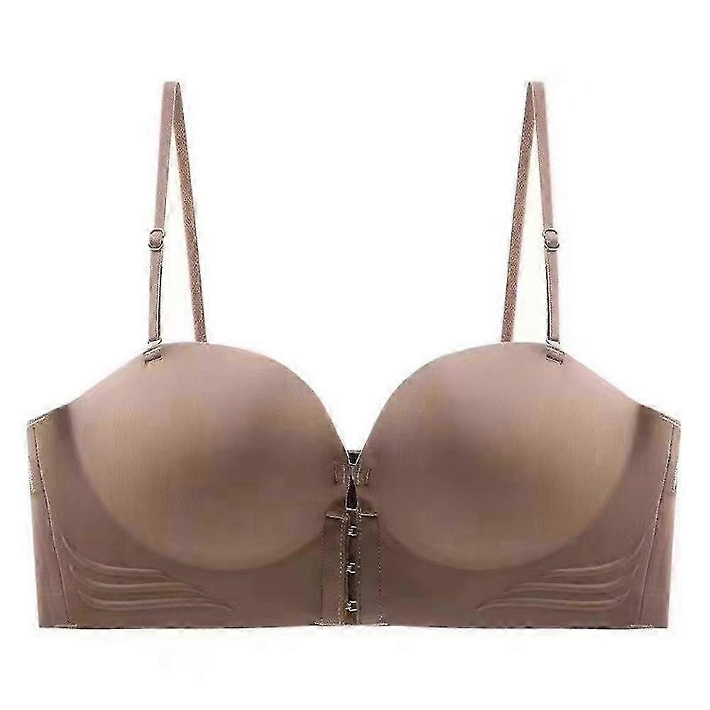 Wireless Front Buckle Detachable Shoulder Strap Thickened Bra For Smaller Breasts