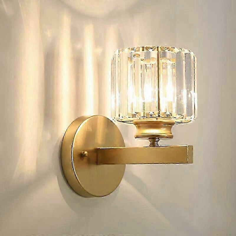 1pc-wall lamp gold round-with light source (default warm light) 2025