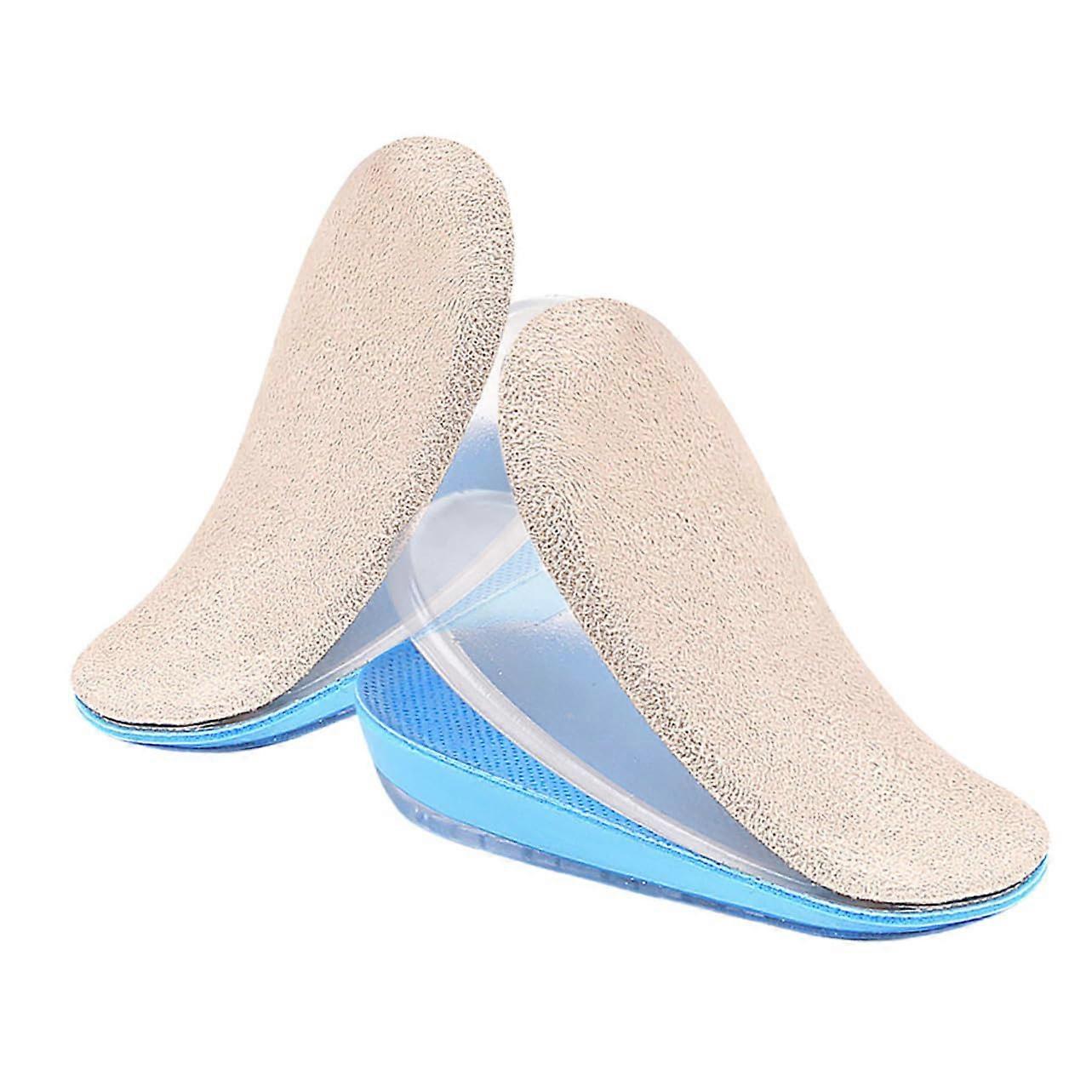 Adjustable Triple Heel Wedge Inserts Gel Cushion Insoles For Men And Women Height Increase Relief Shock Absorbing Pads