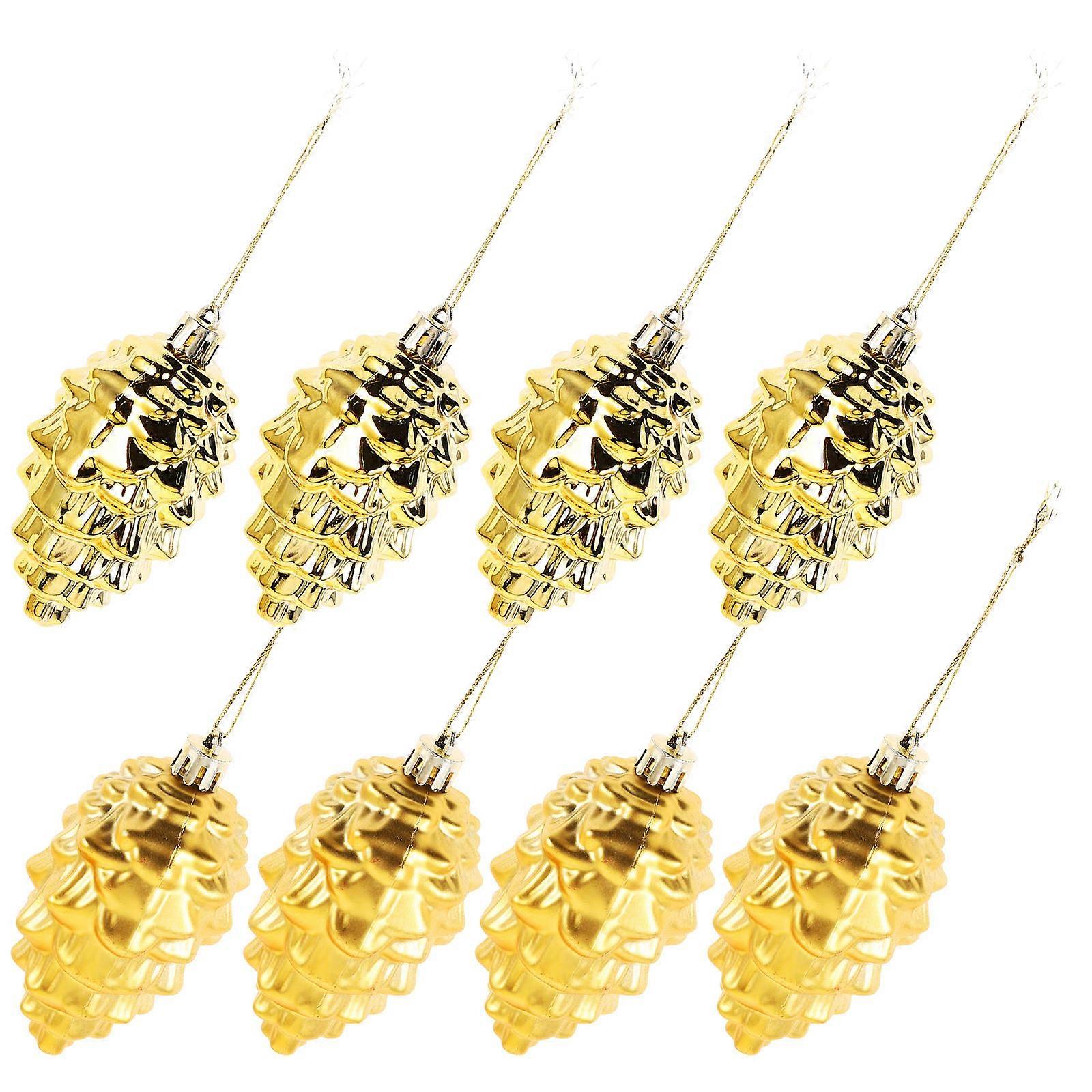 Christmas Tree Pinecone Ornaments Plastic for Holiday 32Pcs Hanging