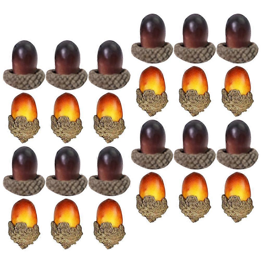 Simulation Acorn Mini Ornaments for Christmas Table Decor 200Pcs