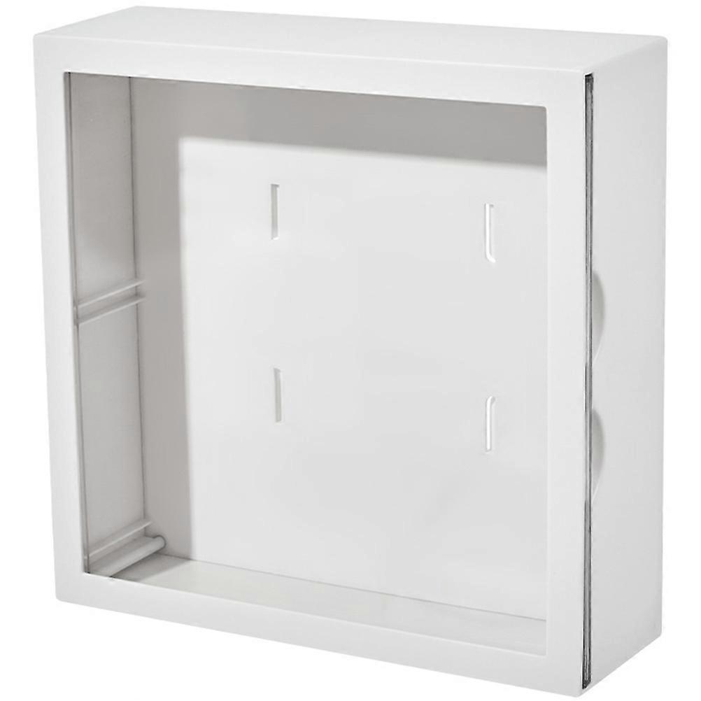 Display Case Plastic Handicraft Showing Box for Storage 5Pcs White Set