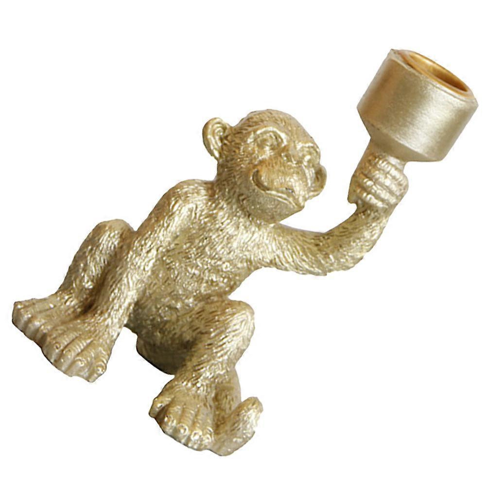 Monkey Shaped Resin Pillar Candle Holder for Table