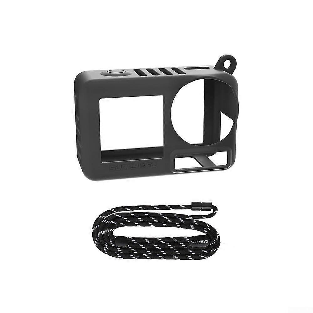 Silicone Protection Case Black Anti Scratch Bump Guard Compatible With Osmo Action Cameras