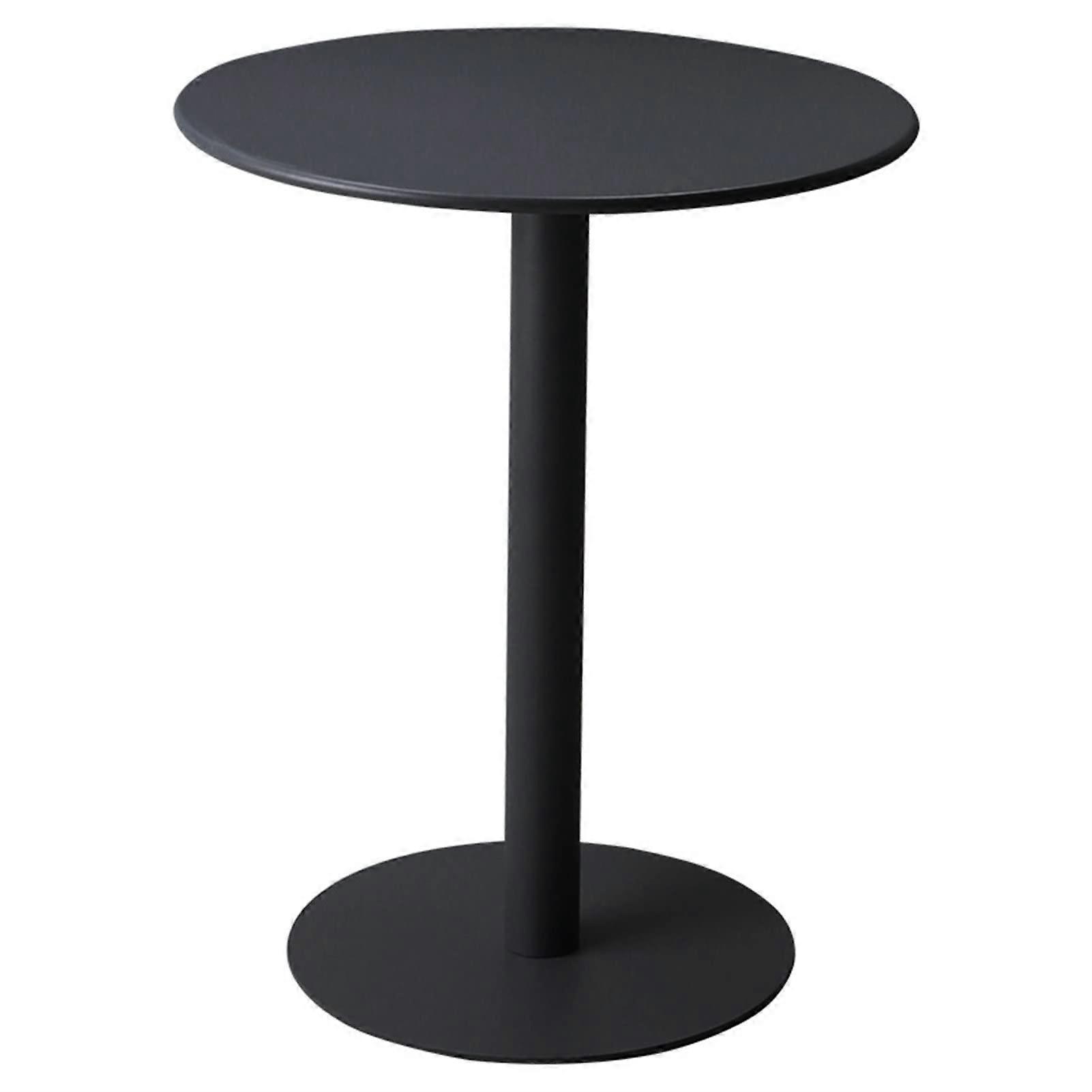 Round Bar Table Iron Matte Black Modern Standing Cocktail Table 40.5 Cm Diameter