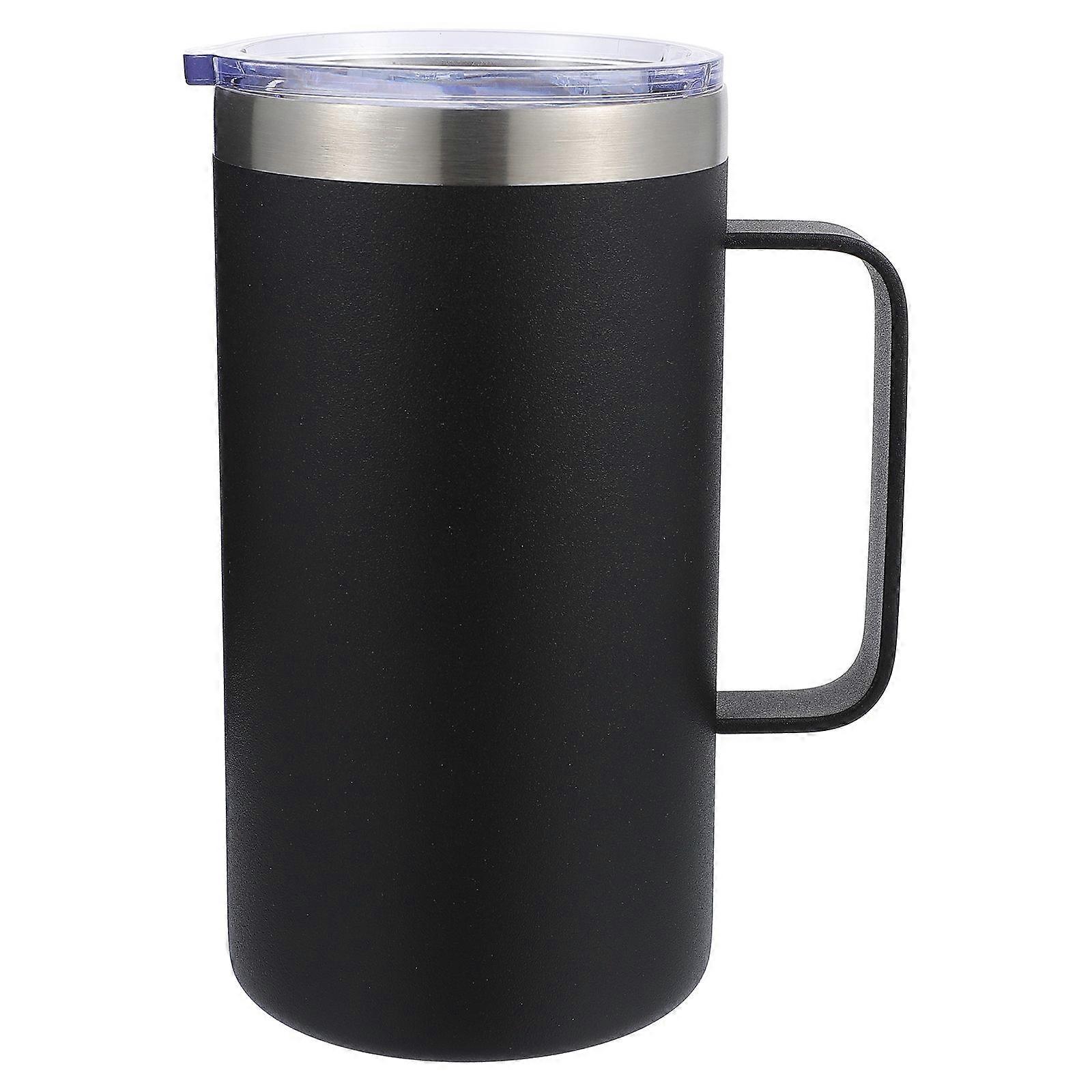 Vacuum Insulation Mug Thermal Beverage Mug Cylindrical Shape Flat Base for Workplace and Schools 1Pc