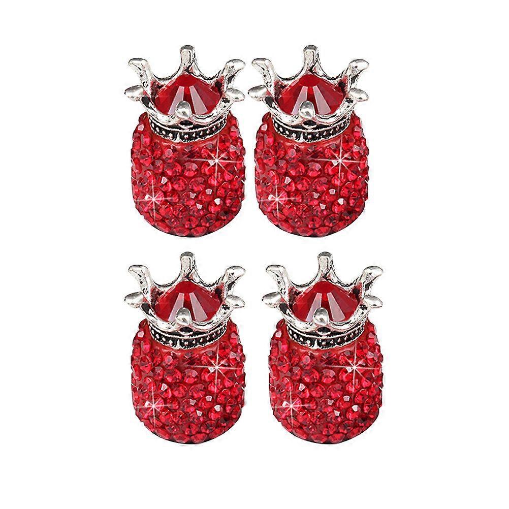 Shining Cap Shape for Car Use 8Pcs Red Tires Cover