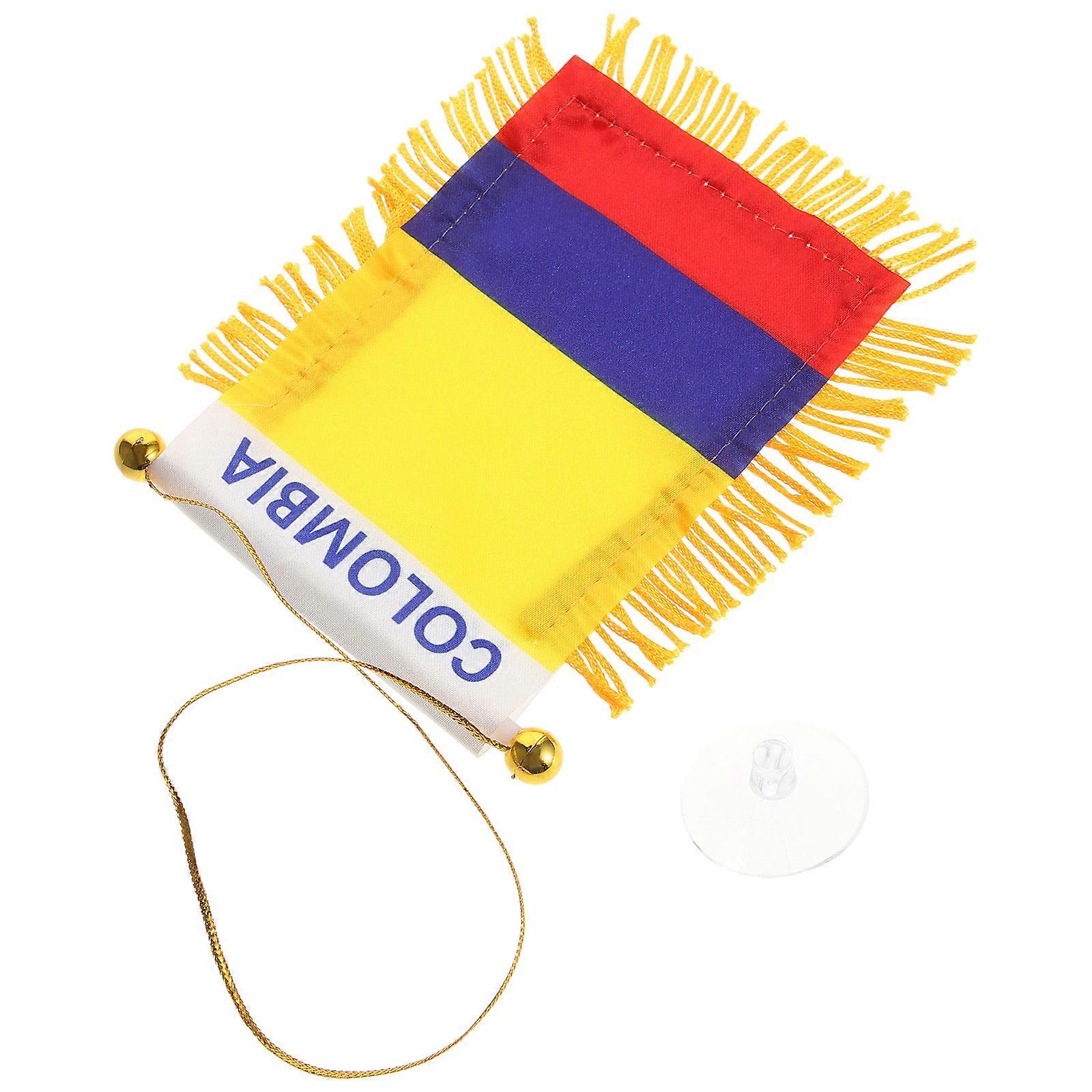Decorative Car Rearview Mirror Flag Hanging Ornament 3Pcs Set