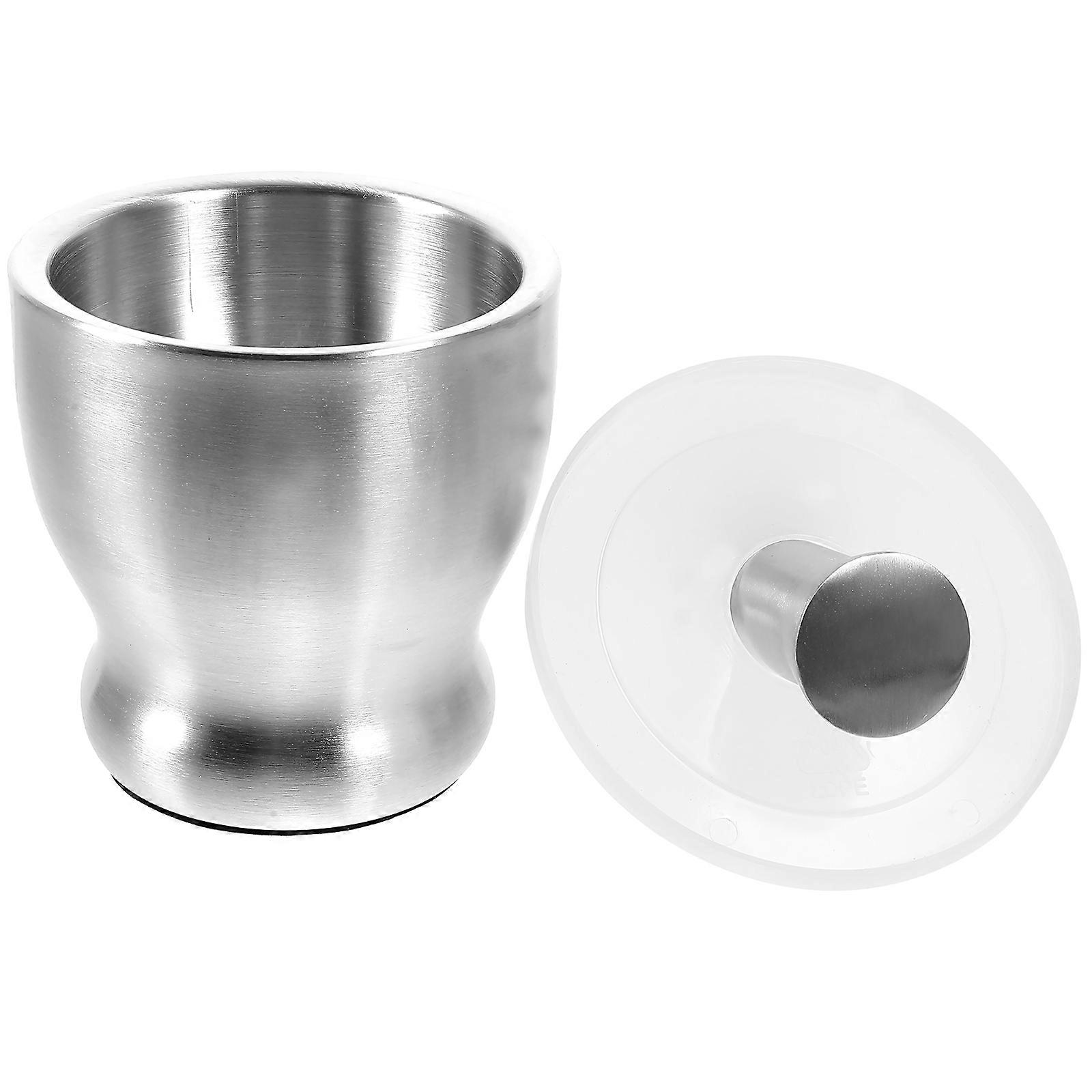 Kitchenware Garlic Press 3Pcs Silver Garlic Mashed Device Pharmacy Grinding Compact Design