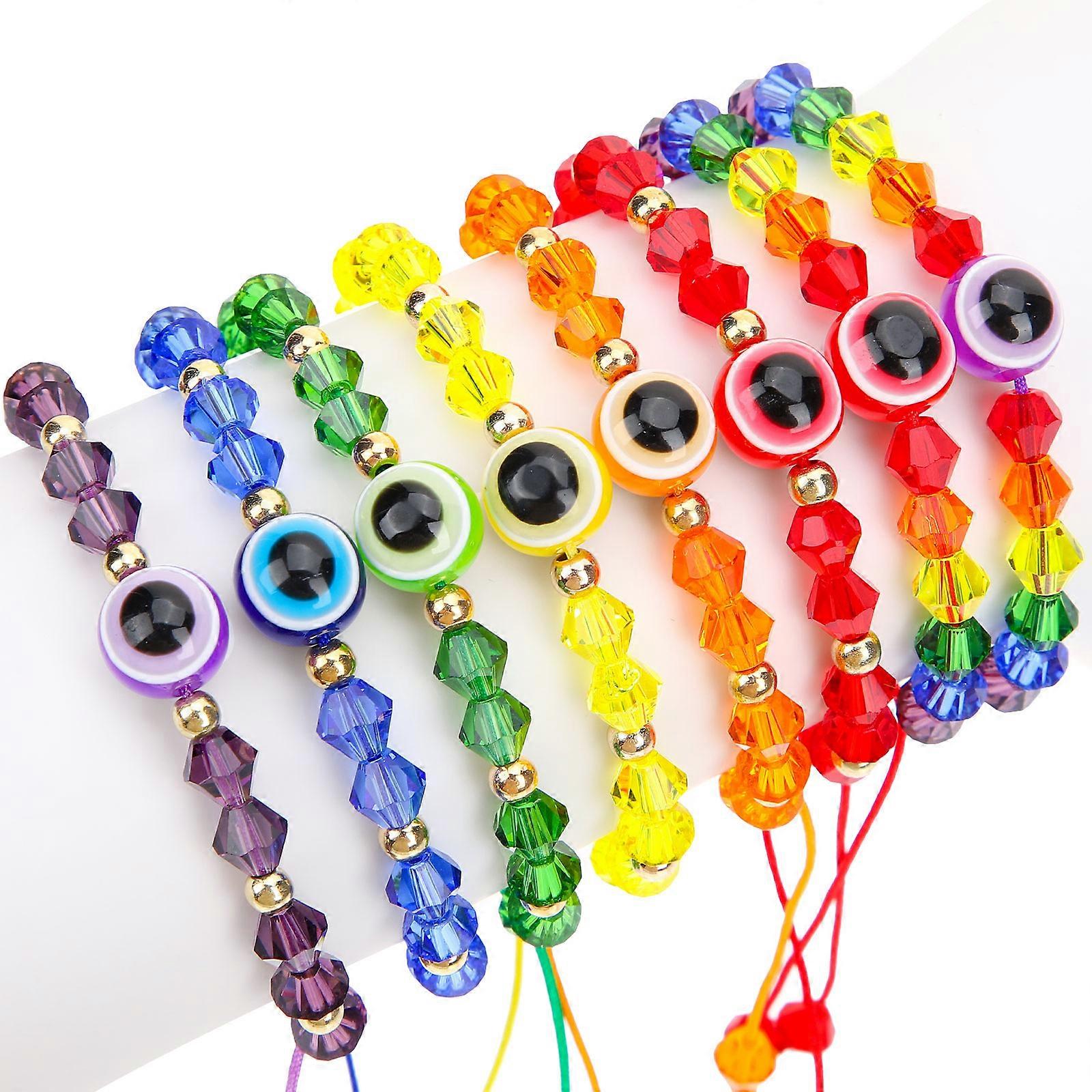 Evil Eye Bracelet Handmade Bracelets for Decor 32Pcs Adjustable Beaded Set