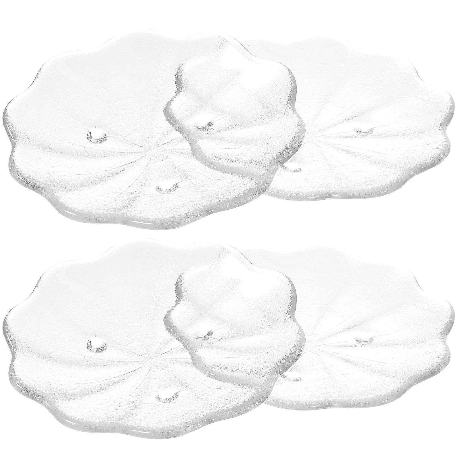 Glass Coasters Glass Tea Saucer for Teacup 12Pcs Multipurpose Transparent Mats