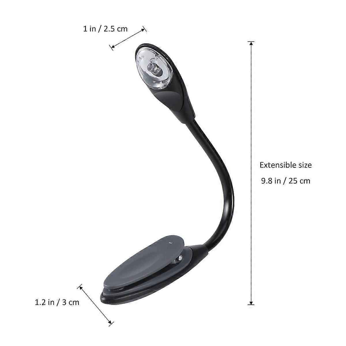 Clip Bed Light Flexible LED Book Lamp for Reading Portable Grey