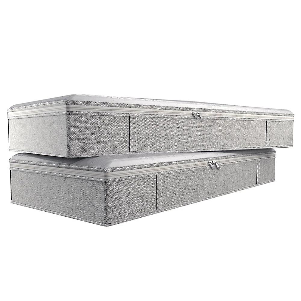 Foldable Under Bed Bags Under Bed Boxes Thick Breathable Underbed Clothes Bags Zippered Organizer