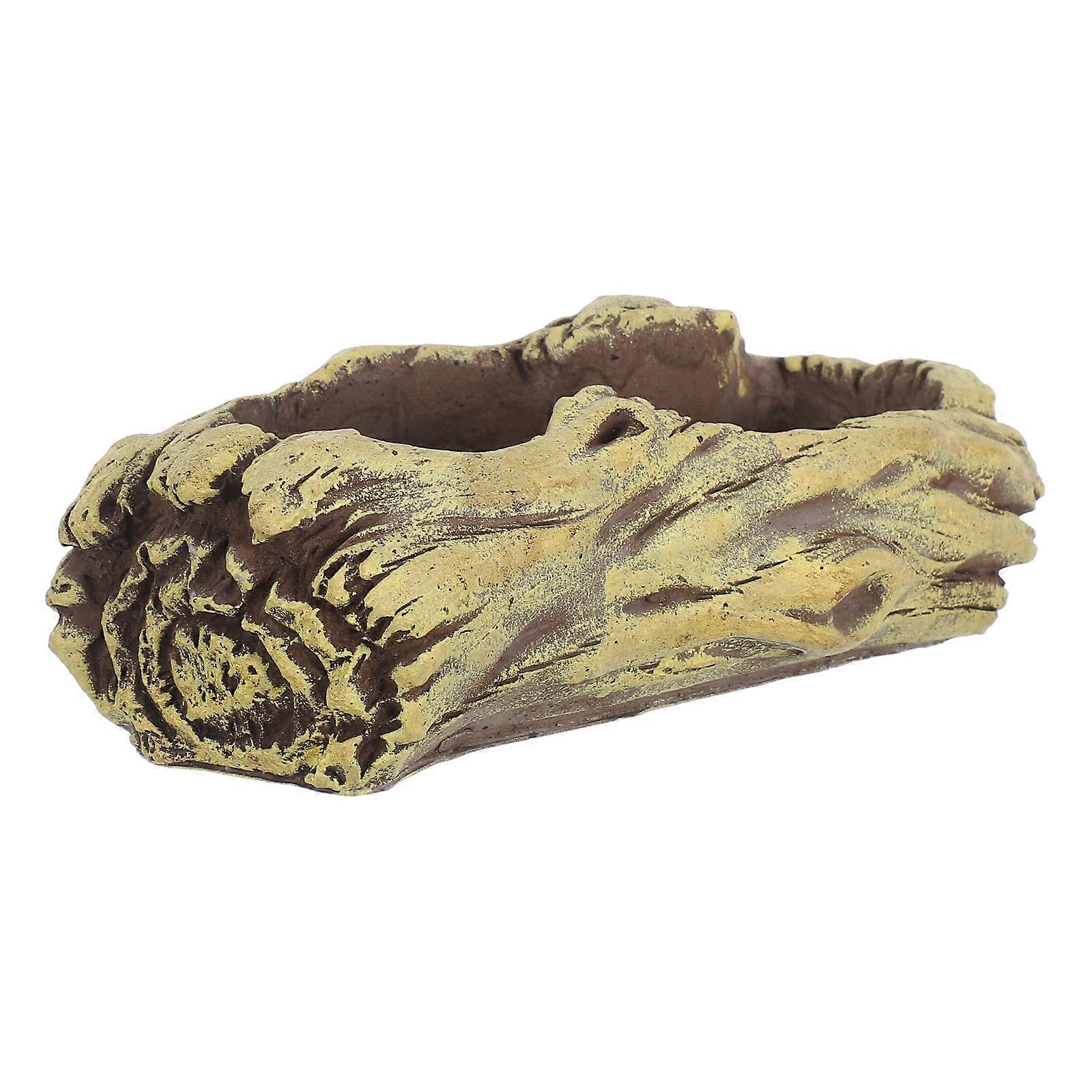 Rustic Driftwood Concrete Planter Box for Succulents Set of 4Pcs