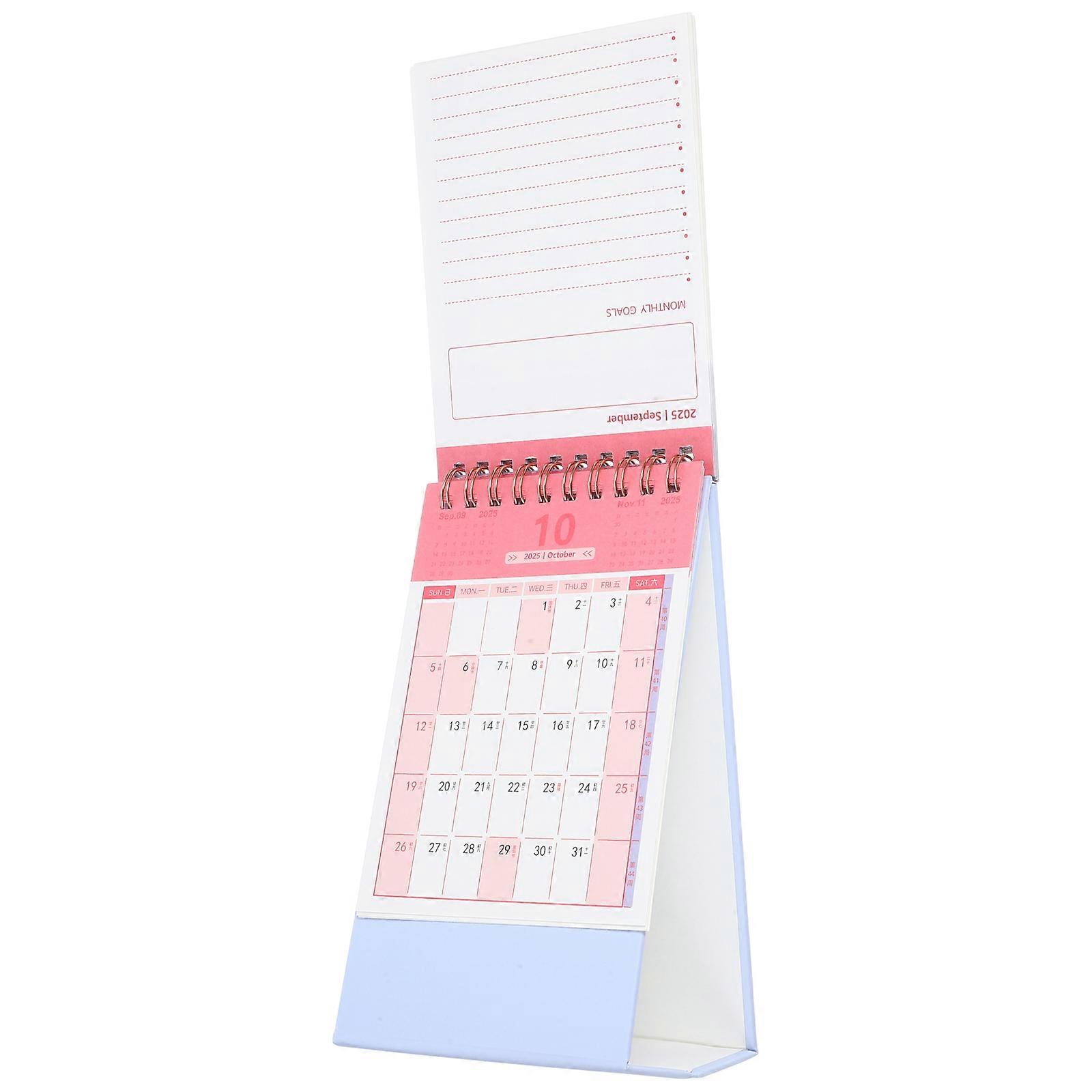 Small Desk Calendar Academic Desk Calendar for Recording Events 2Pcs