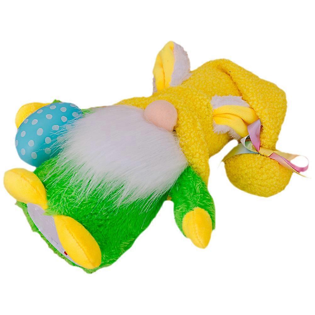 2Pcs Lighted Bunny Easter Gnome Doll for Decor Plush Handmade Dolls