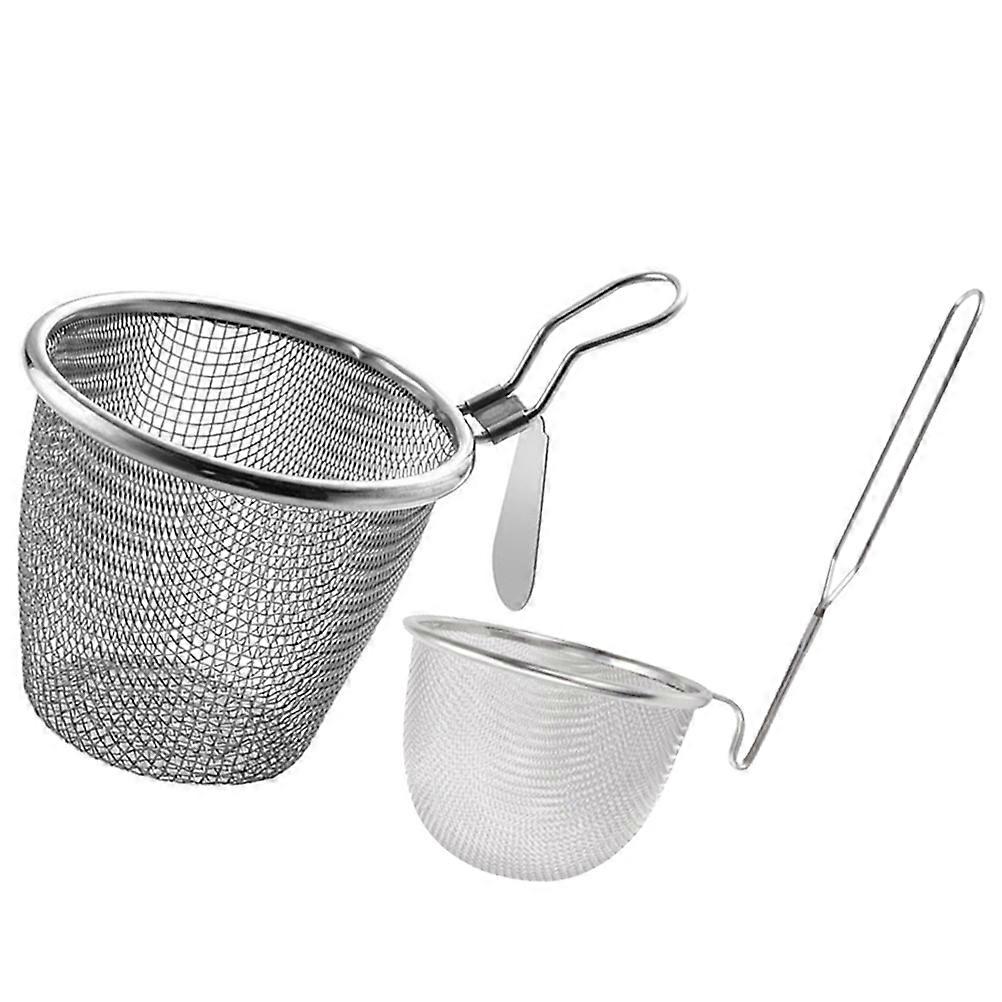 Mesh Strainer Stainless Steel Pasta Strainer Basket for Kitchen 3Sets