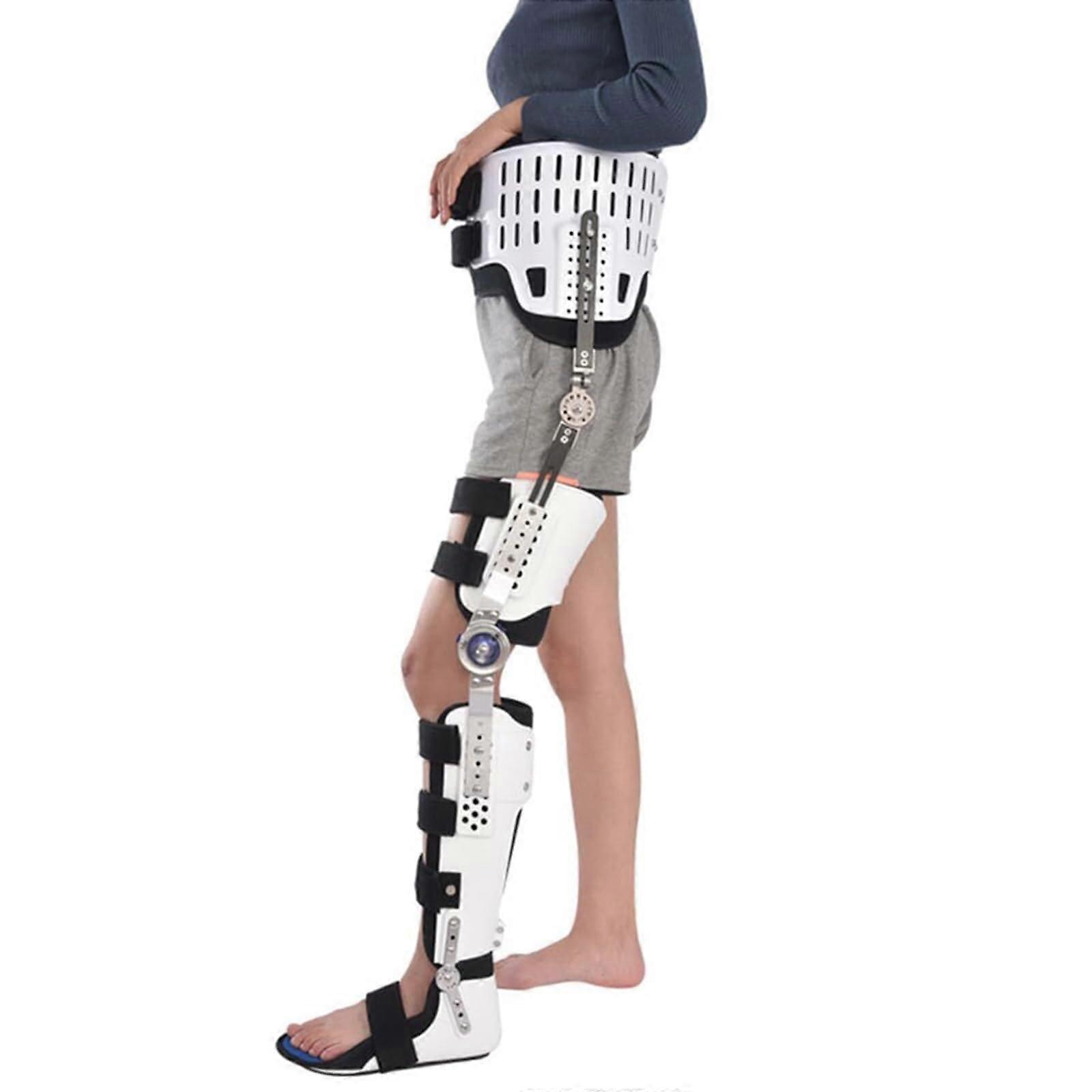 Adjustable Hip Knee Ankle Foot Orthosis Braces Left With Walking Boots For Hip Fracture Rehabilitation Equipment