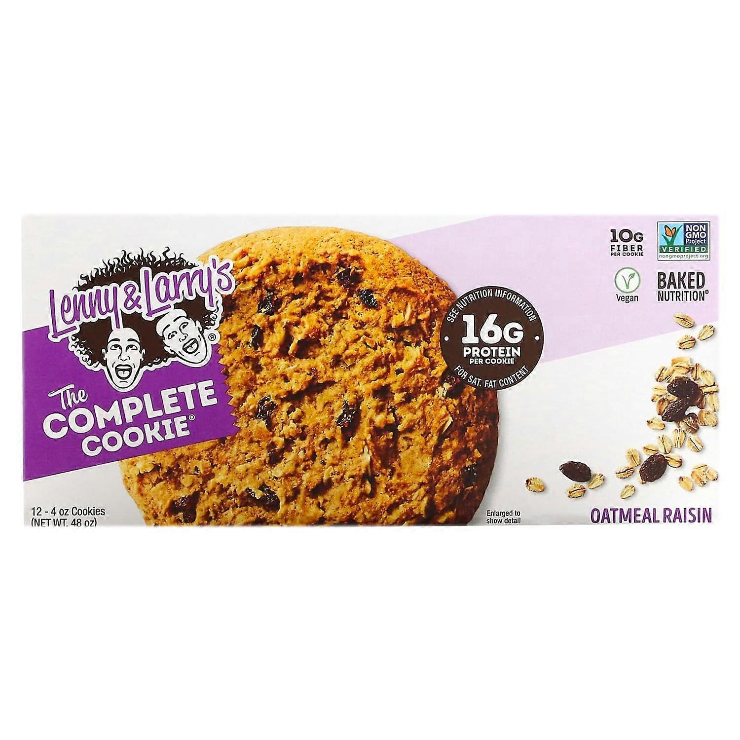 Lenny & Larry's, The Complete Cookie, Oatmeal Raisin, 12 Cookies, 4 oz (113 g) Each
