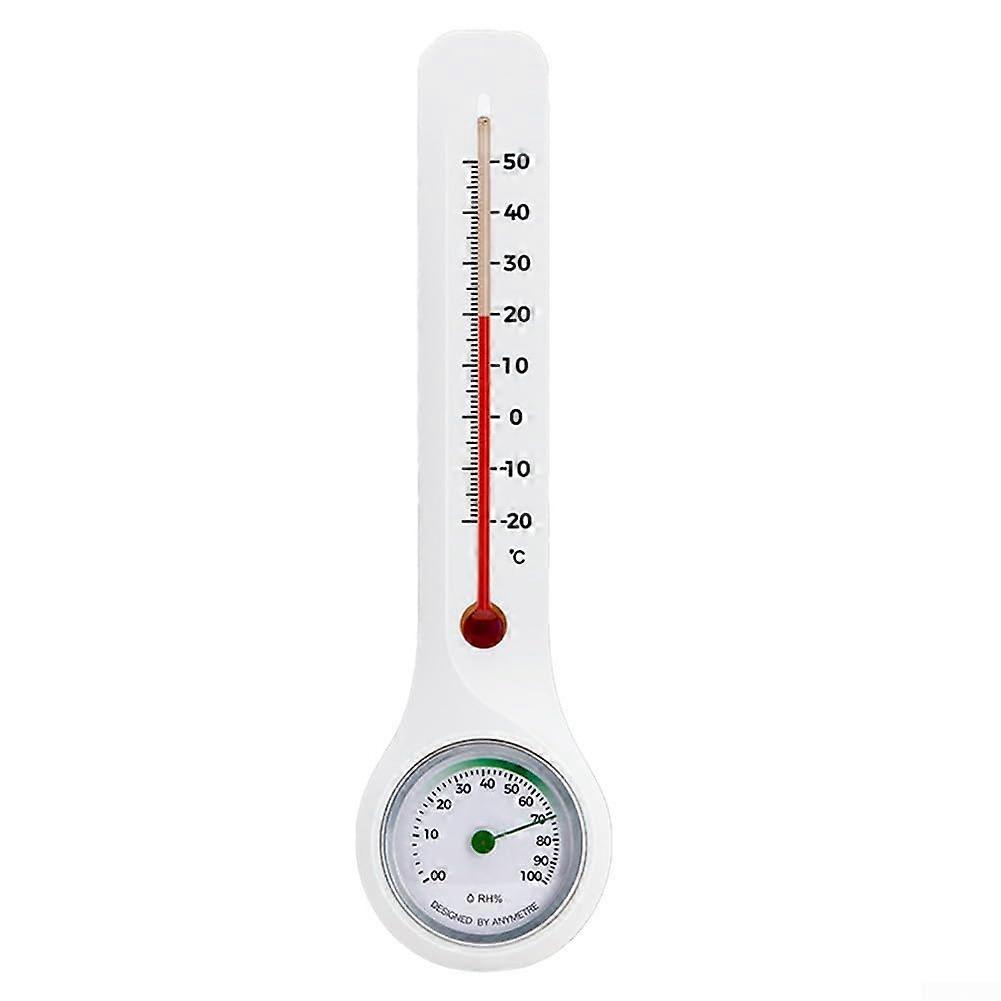 WALL Thermometer Hygrometer Dual Temperature And Humidity For Indoor Outdoor Use Mechanical Wall Mounted With Clear Dial