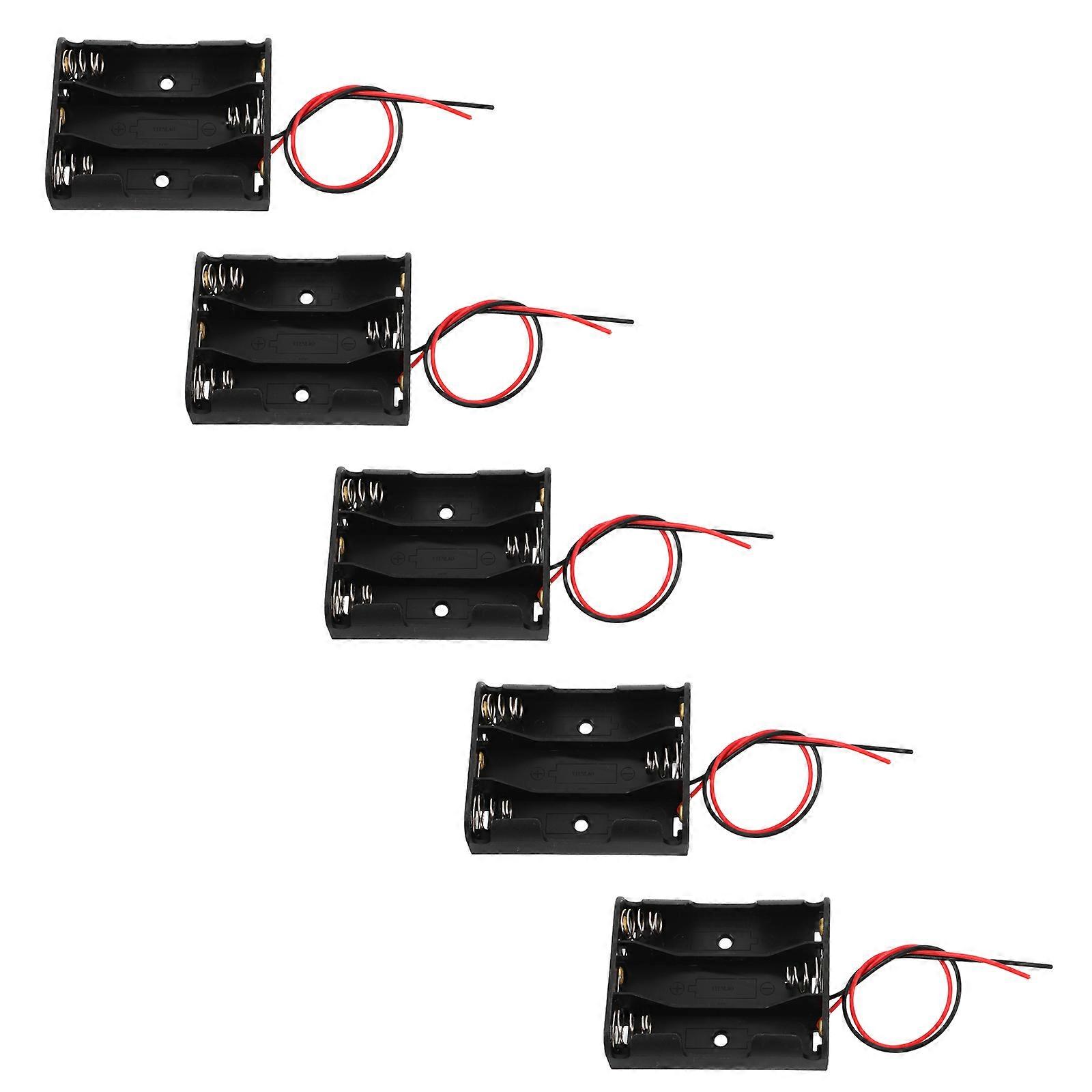 Box with Wire Leads for 15Pcs Aa Batteries Organizer Case