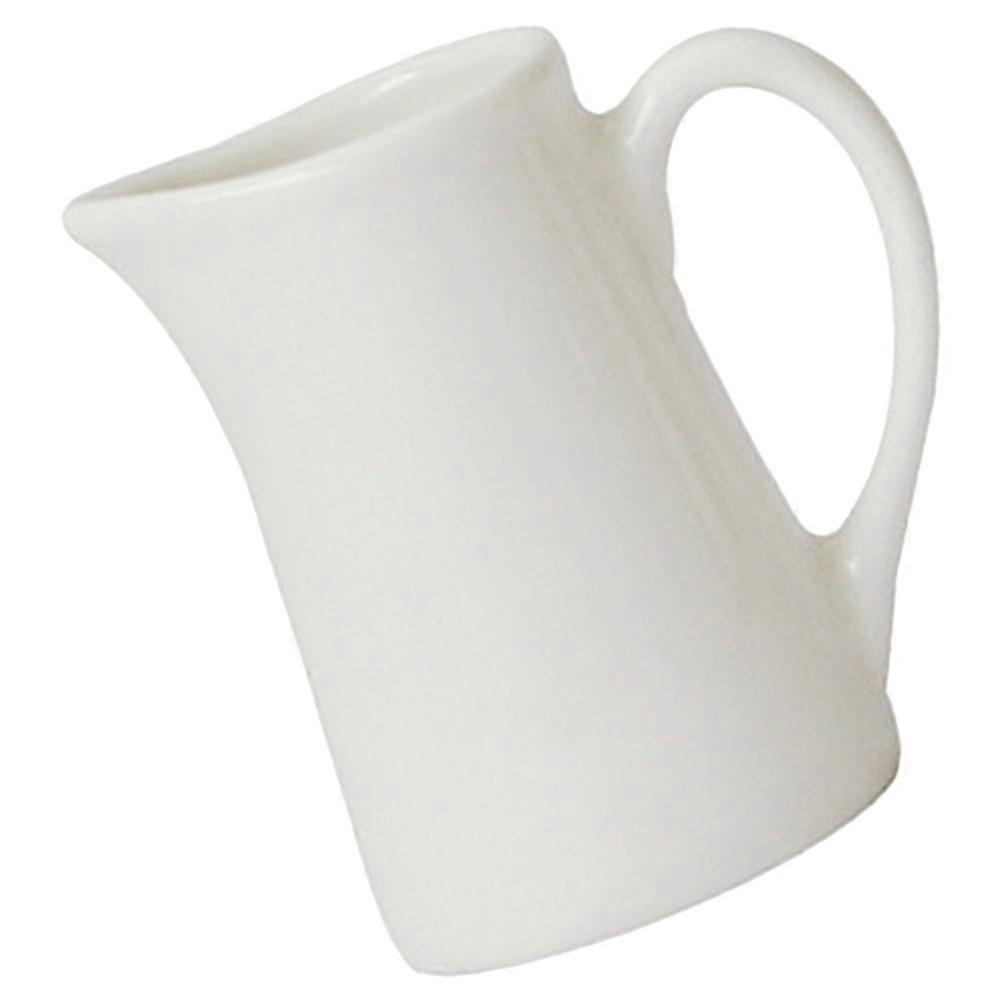 White Ceramic Milk Pitcher for Coffee Mini Creamer Jug Serving