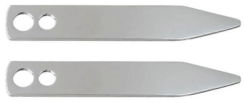 David Van Hagen Double O Collar Stay - Silver