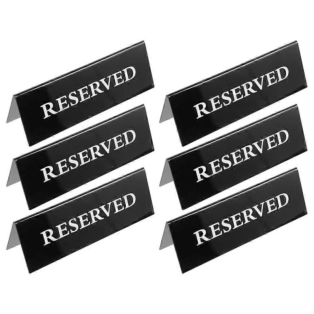 Reserved Signs For Weddings And Events In Elegant Black Acrylic Material With Triangle Shape For Table Stand And Reservation 24Pcs