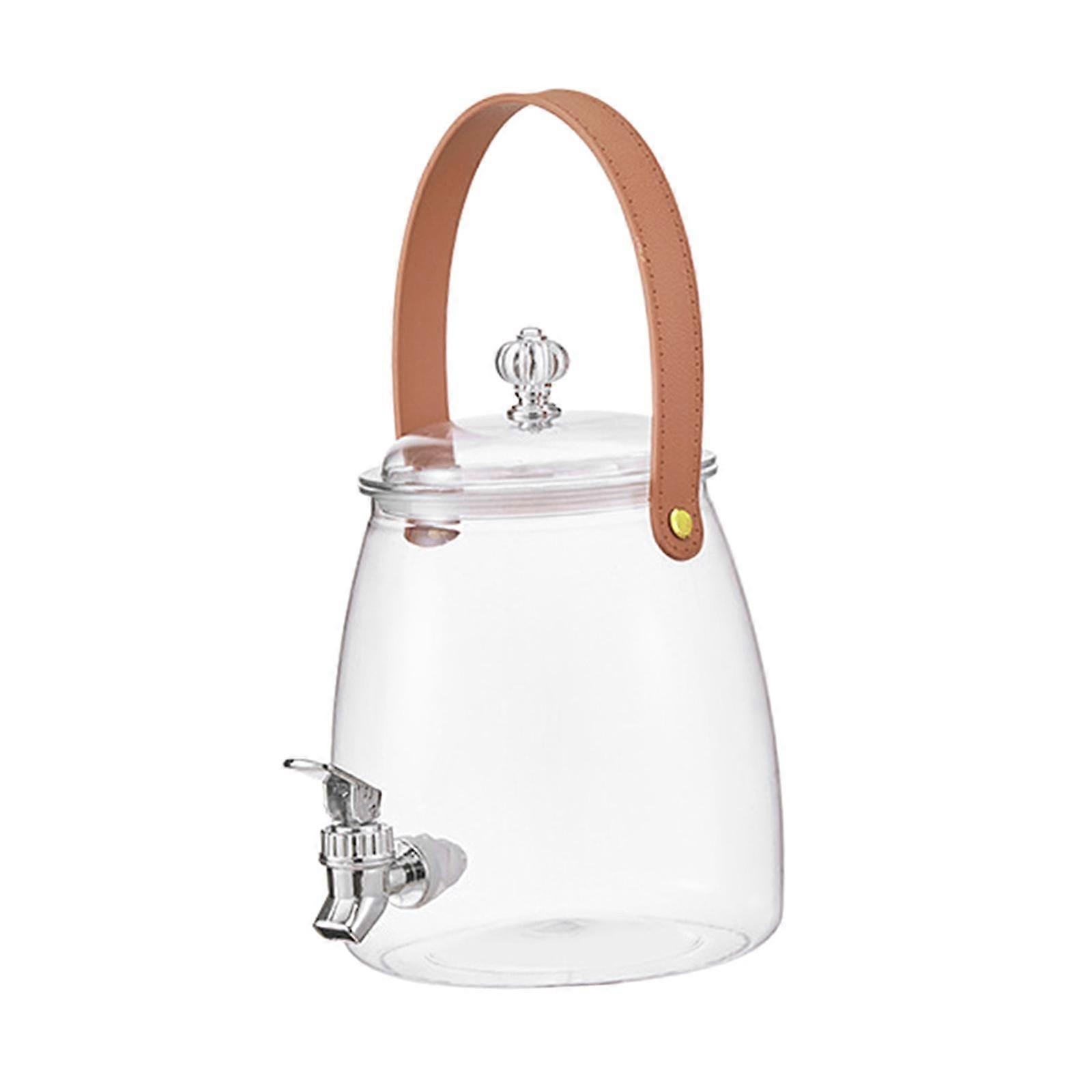 Drink Dispenser for Fridge Clear Beverage Liquid Drink Container for Camping