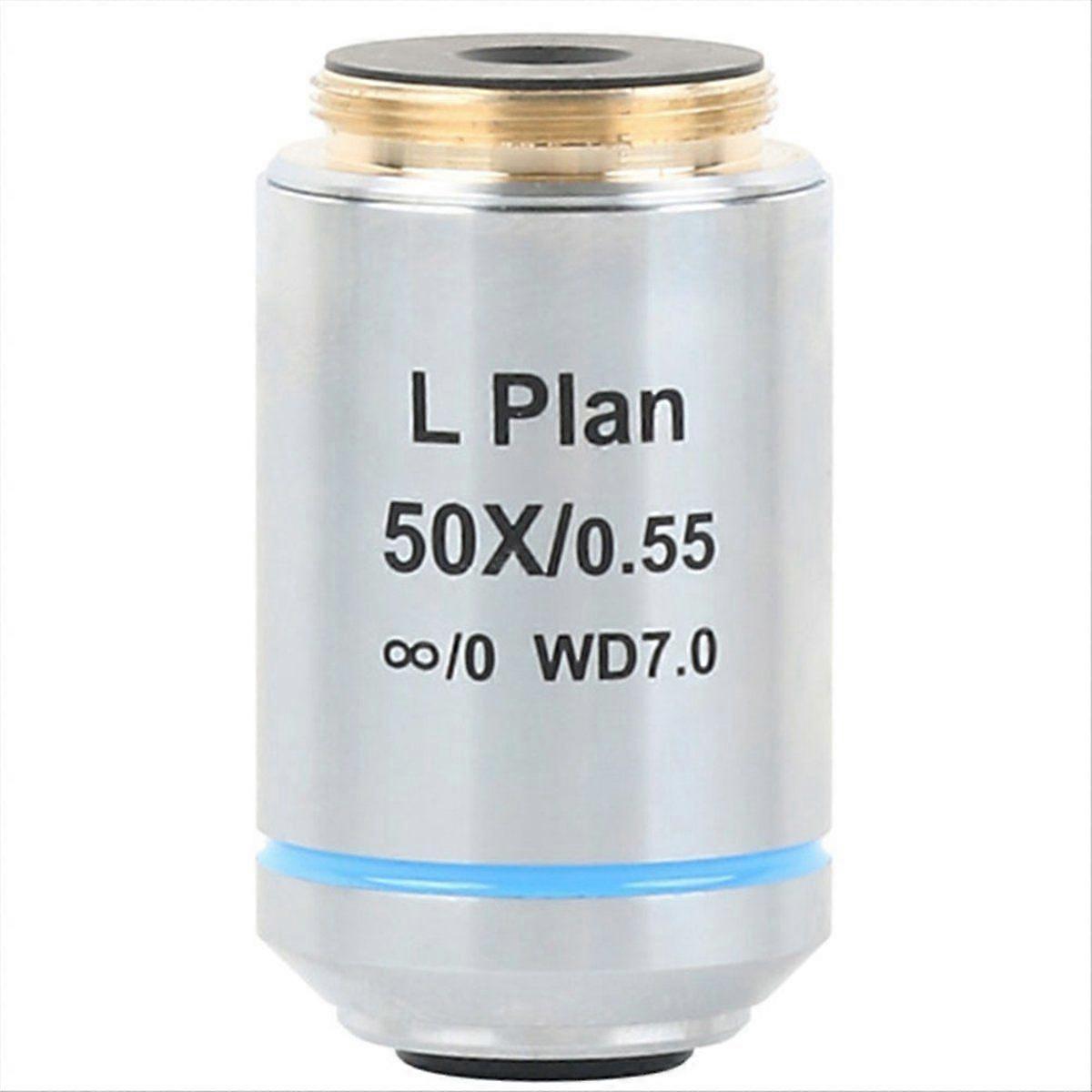 Long Working Distance Metallurgical Microscope Plan Achromatic Objective Lens RMS Thread Interface