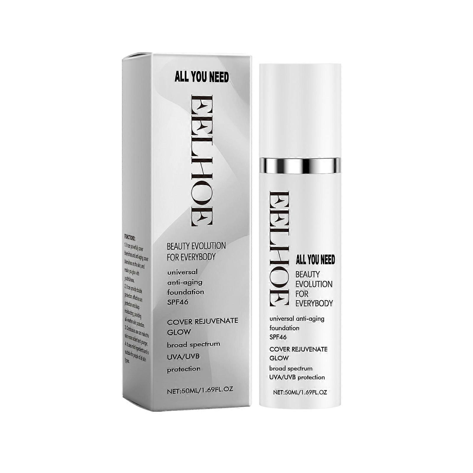 EELHOE Protective Concealer Moisturizing Liquid Foundation Gentle Moisture Fresh Moisture Concealer Light Moisture Foundation