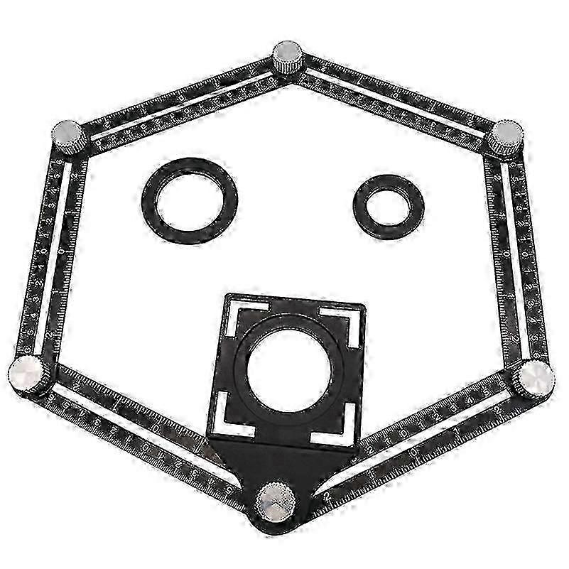 Aluminum Alloy Six-sided Ruler-measuring Instrument Template Angle Tool