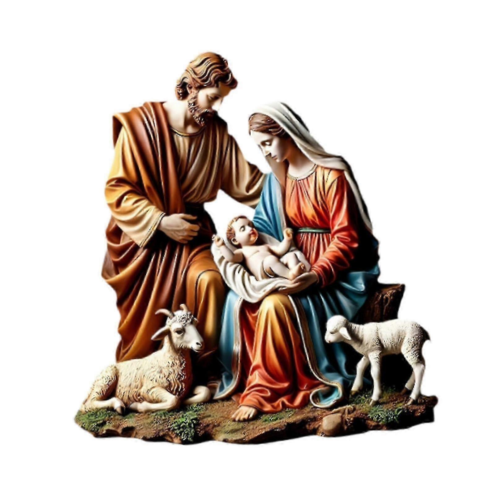 Statuepynt Julekrybbefigurer Jesusfigur for bordplate