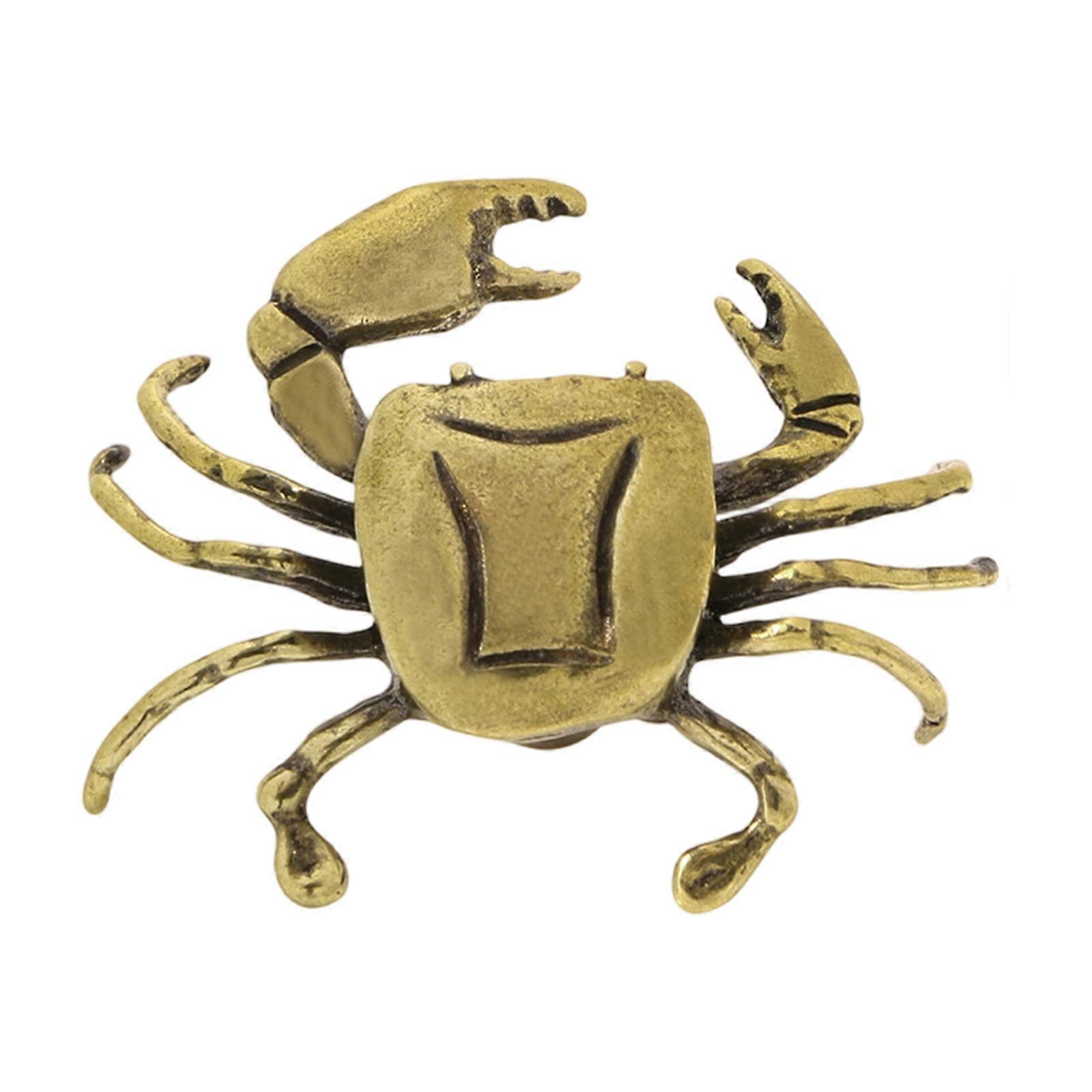 Wardrobe Knob Metal Cabinet Drawer Handle Cupboard Pulls Small Crabs Shape Furniture Decoration Easy to Install  Aged Color