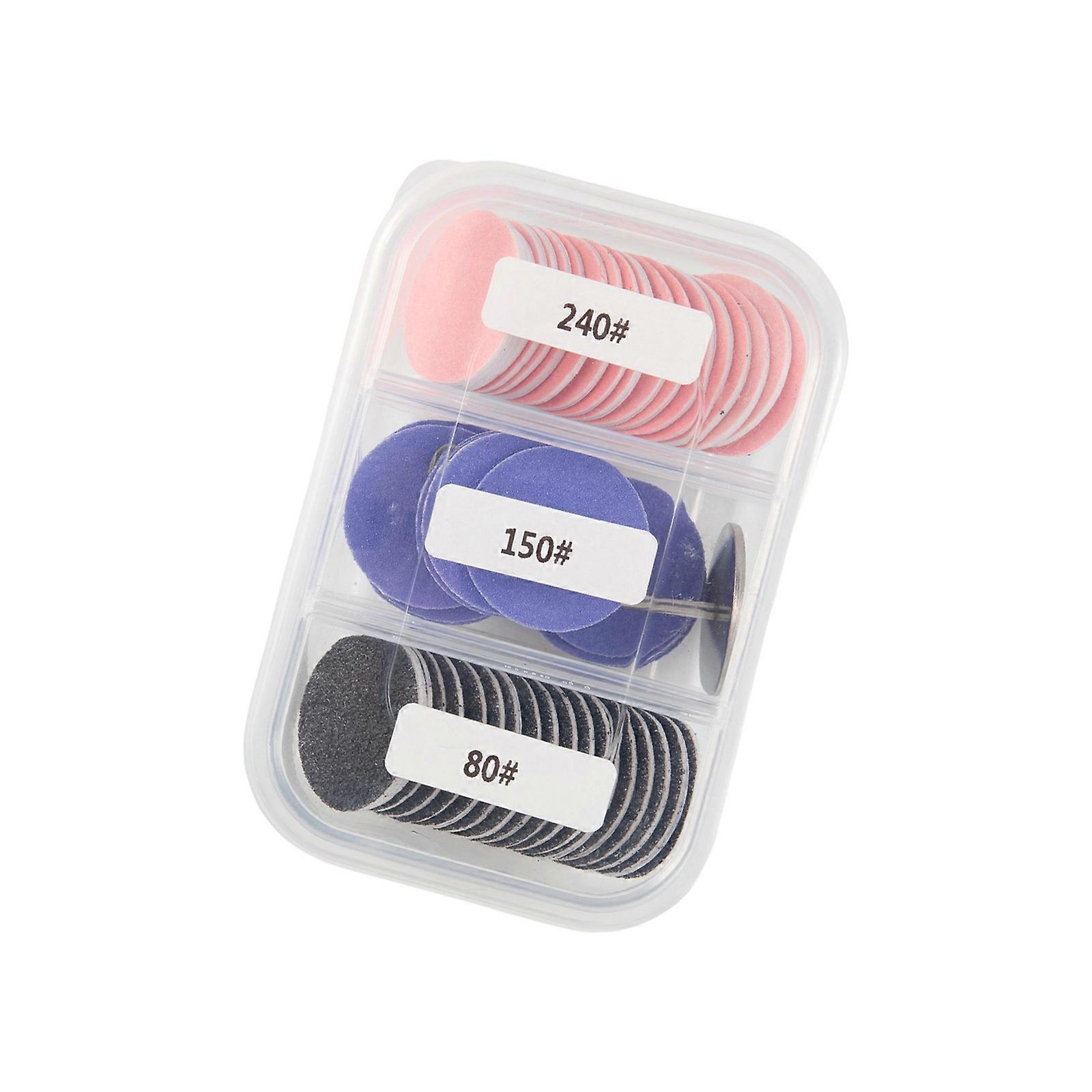 60PCS Colorful Foot Grinding Sheets with Metal Base Efficient Callus Removal Suitable for Skin Fast Replacement System Multicolor