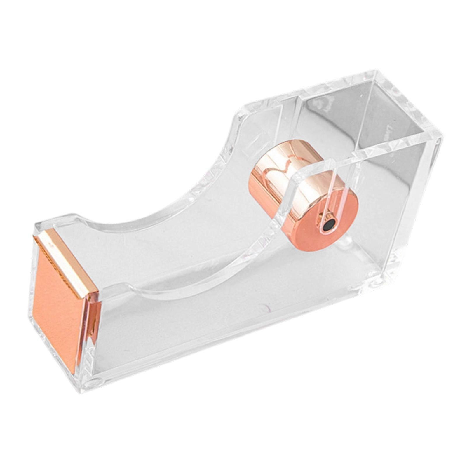 Compactly Acrylic Tape Dispenser Organizers with AntiSlip Design For Seamlessly Crafting Office Desk And Home Workspaces Use  Rose Gold