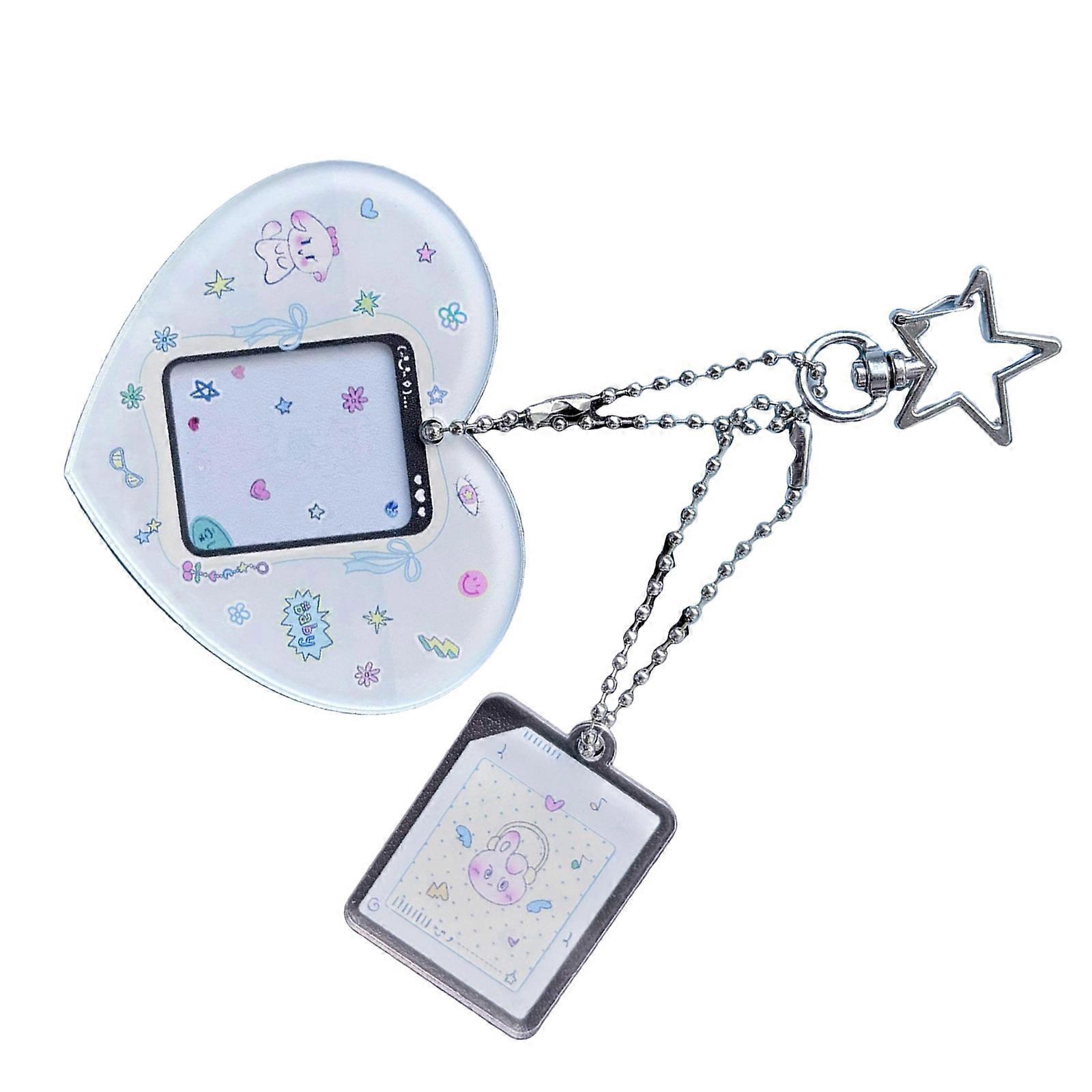 Lightweight Card Carriers Keychain Cartoon Acrylic Cards Holder Key Accessory Featuring Y2K Era Inspired Graphics Design Multicolor