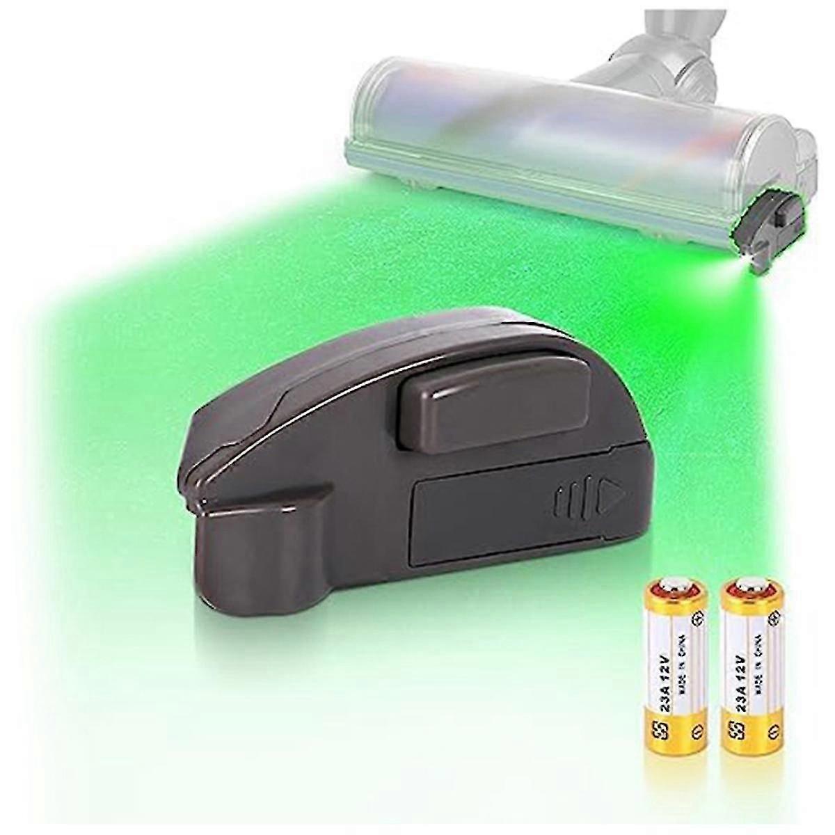 مرفق ضوء كاشف الغبار ، ضوء LED أخضر لملحقات رأس المكنسة الكهربائية