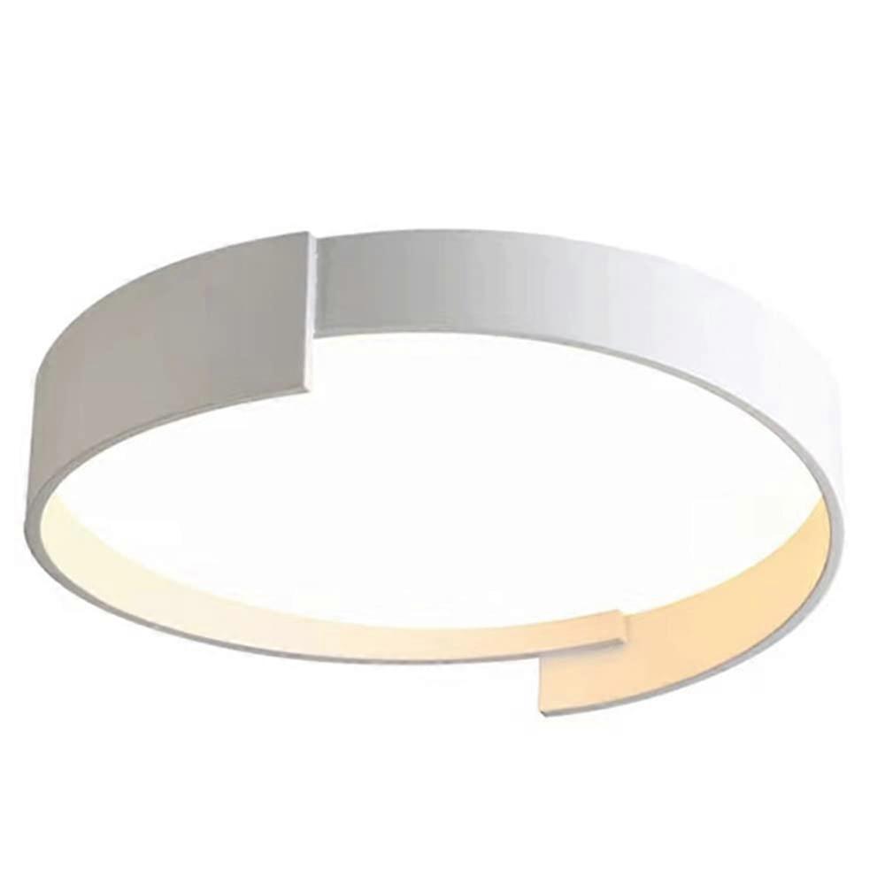 Modern Energy Saving Ceiling Light Iron Panel Minimalist Flush Mount Flat Lighting 19.7 Inch Cold White For Bedroom