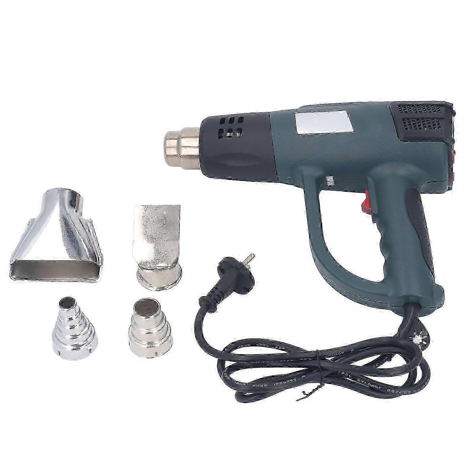 Heat Soldering Digital 60‑600℃ Variable Tempe Control Hot Air Gun Kit with 4 Nozzle for Craft Shrink Tubing Wrapping