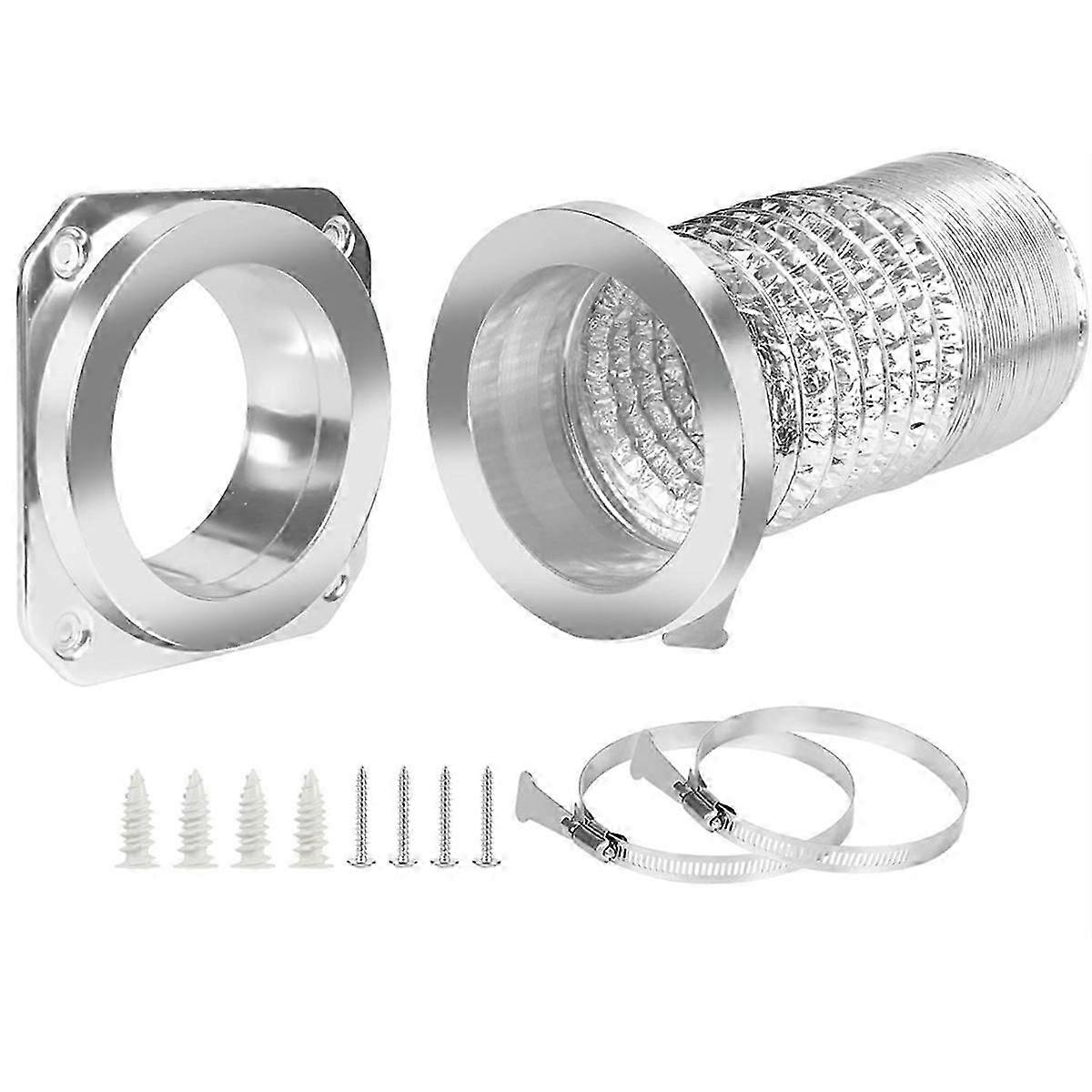 Magnetic Dryer Vent Coupling Connector Kit - DV180 Airtight Seal, Quick Connect, Includes 2 Clamps