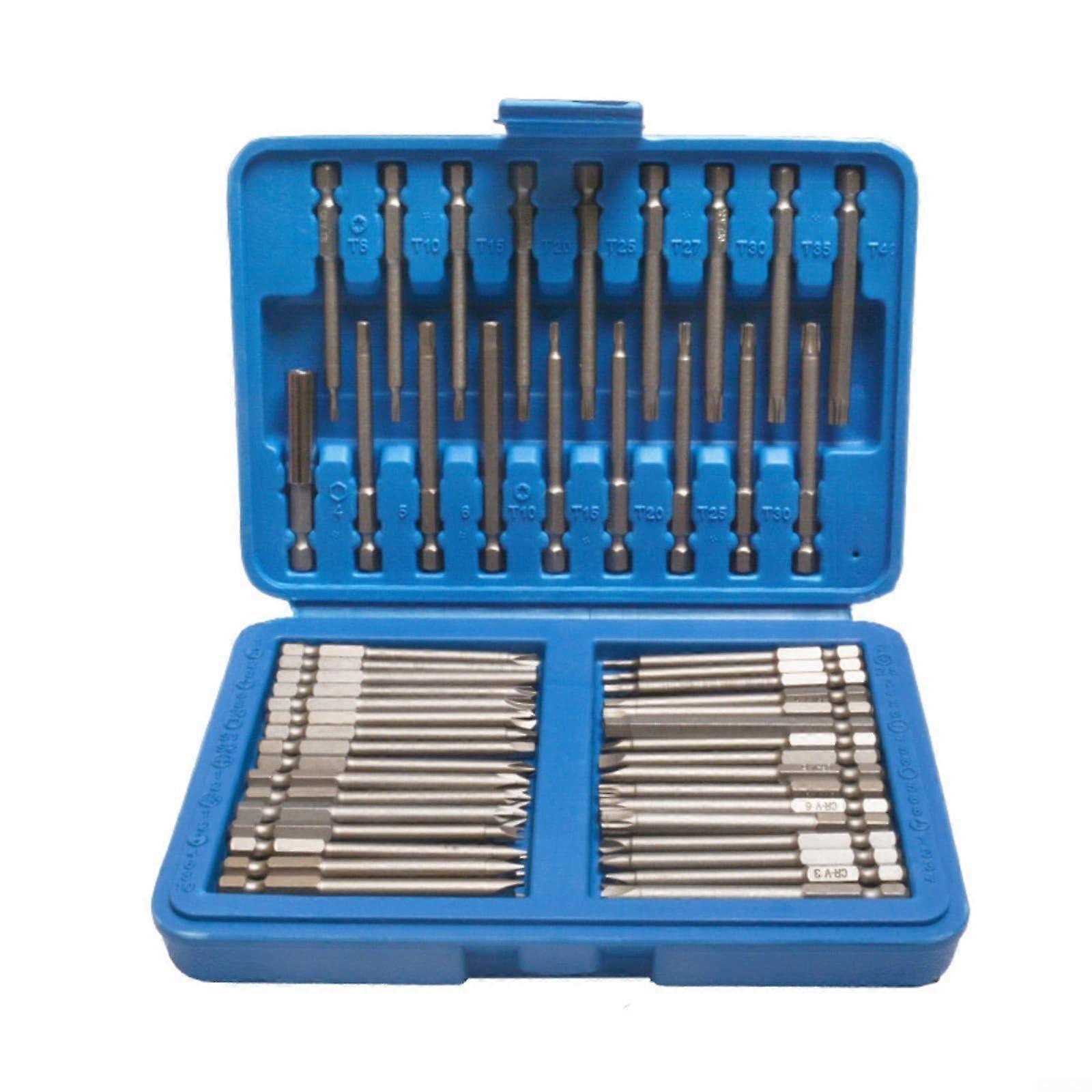 Magnetic Extension Screwdriver Bit Set 50Piece With Hex And Specialty Bits, Includes Storage Case For Secure Transport