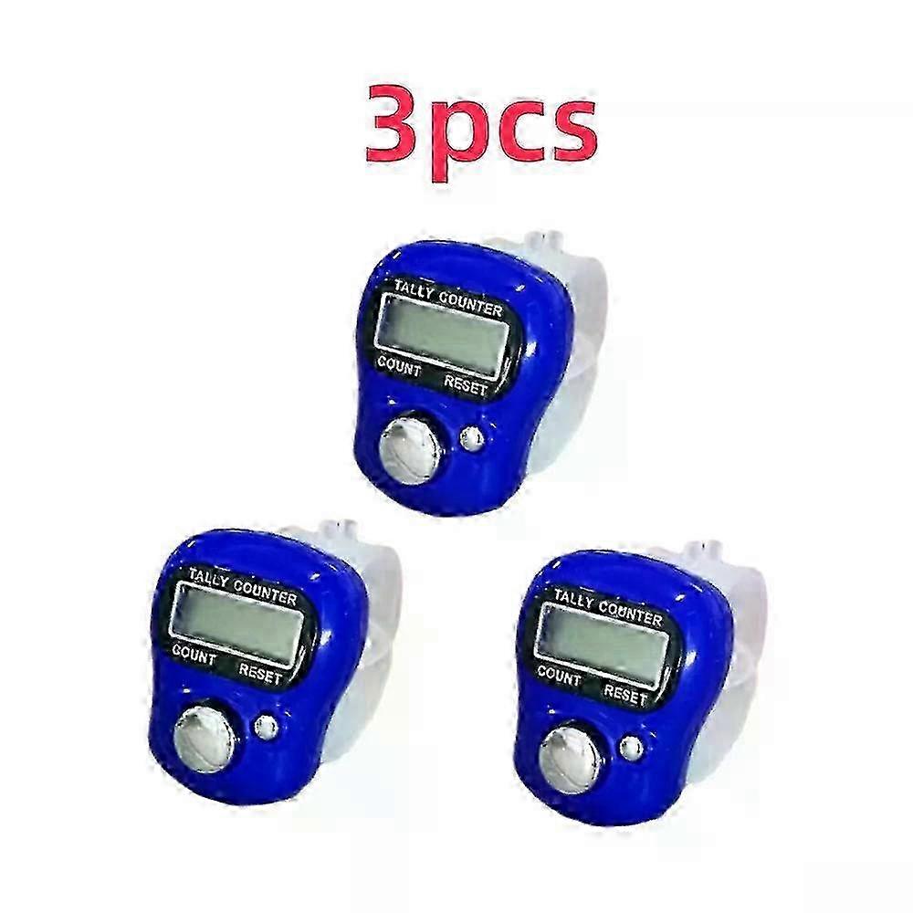 1/3PCS Electronic Digital Finger Ring Tally Counter Hand Held Knitting Row Counter Clicker NEW Mini Point Marker Counter LCD
