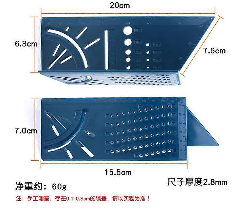 3D Square Woodworking Measuring Ruler