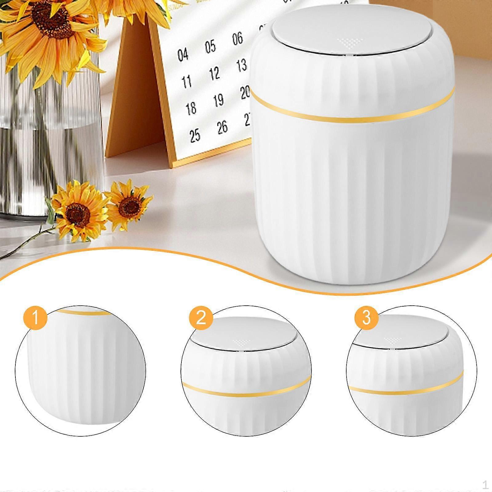 Compact Desktop Waste Container Mini Trash Bin Multi-Purpose Storage Box for Home Coffee Table