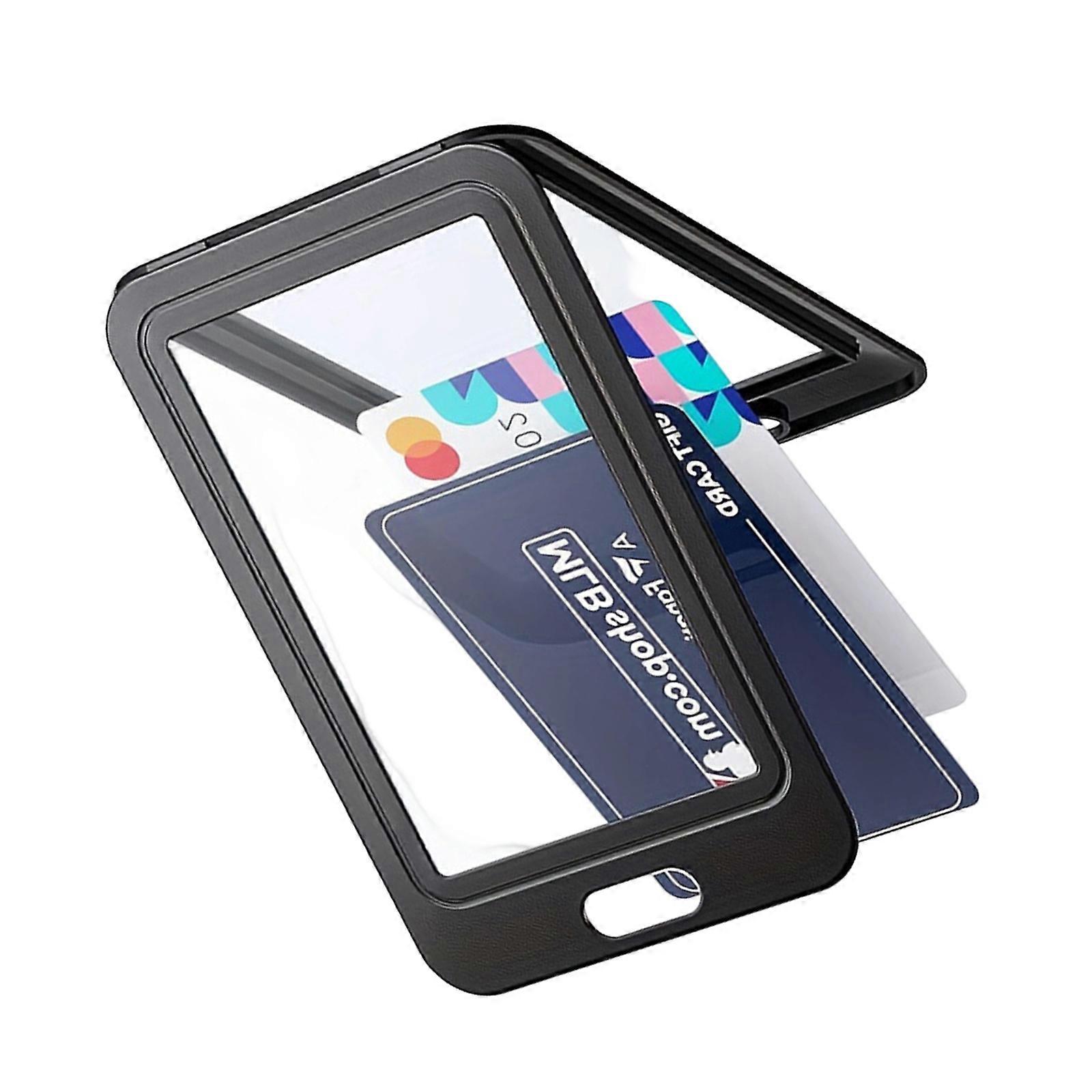 2 ID Badge Holders,Card Case with Double-Sided Clear Window Work Badge Holder for Office,Hospital,Exhibition,School Multicolor